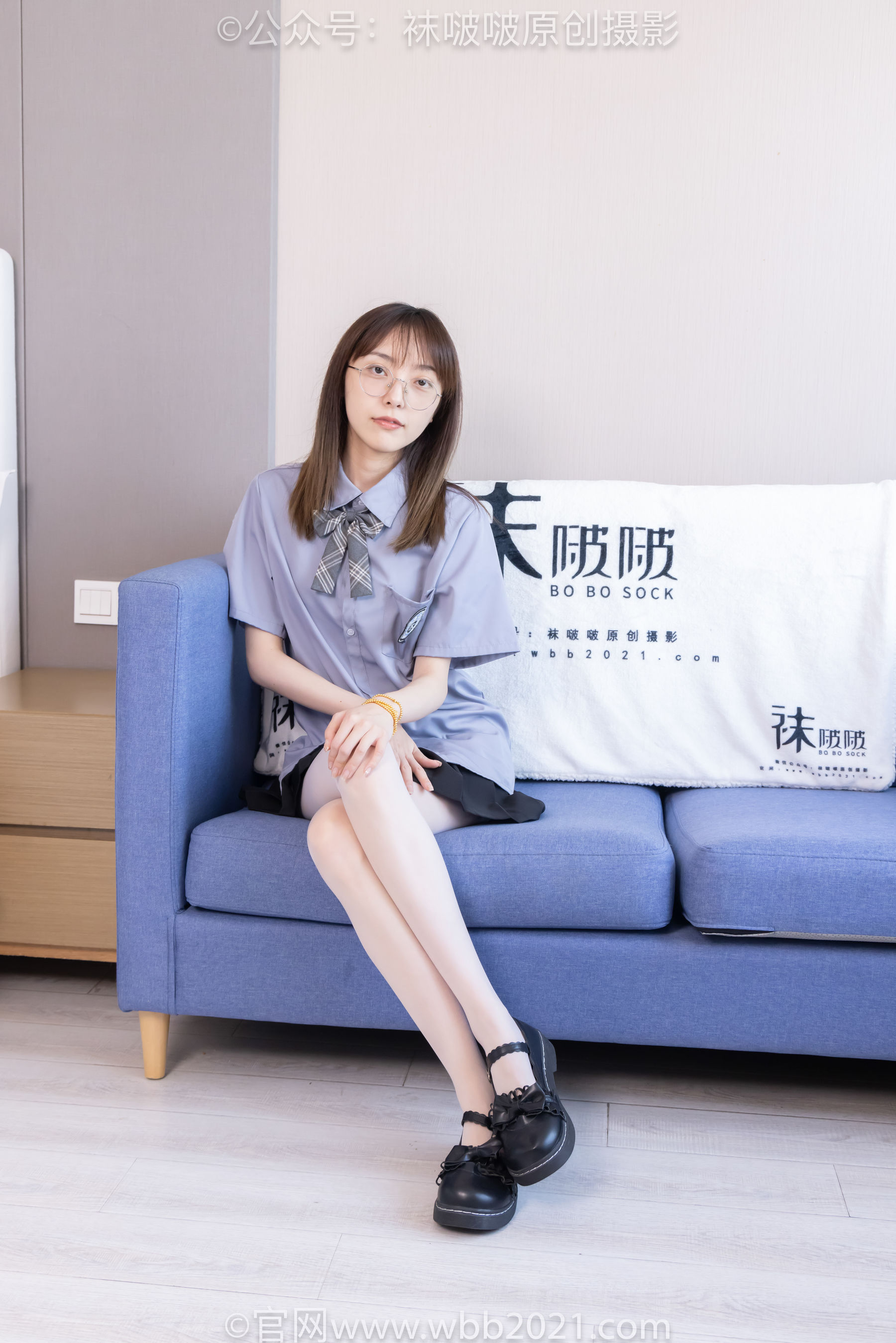 BoBoSocks袜啵啵 No.460 稚予 -JK制服、皮鞋、帆布鞋、薄白丝/(163P)