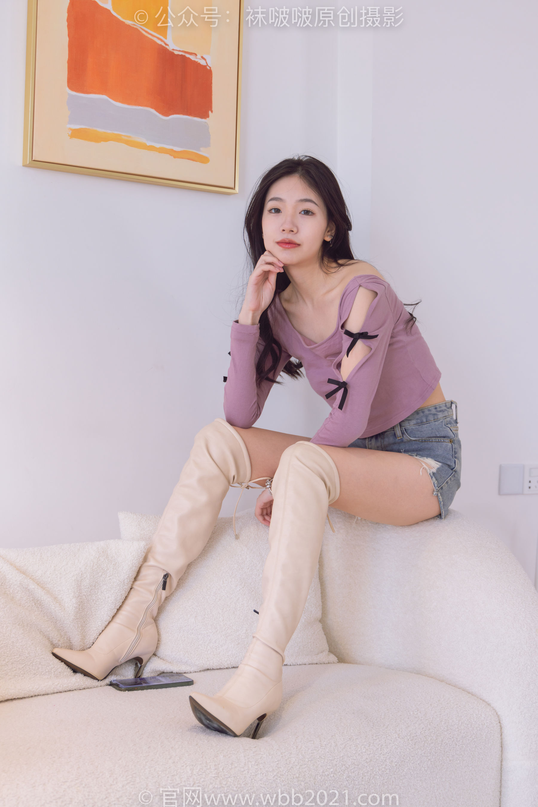 BoBoSocks袜啵啵 No.465 小甜豆 -长靴、白棉袜、裸足/(140P)