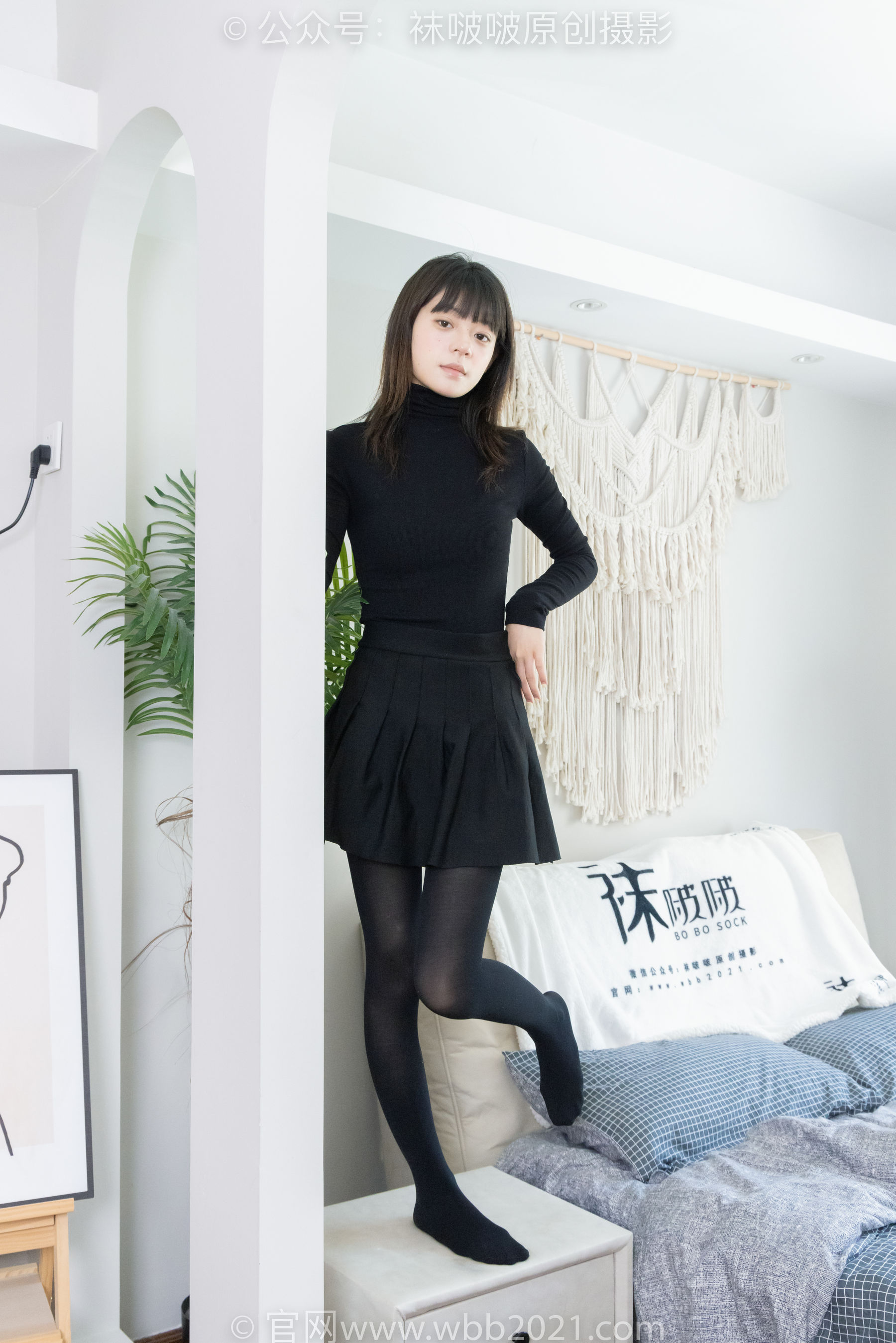 BoBoSocks袜啵啵 No.466 糯米 - 皮鞋、厚黑丝/(140P)