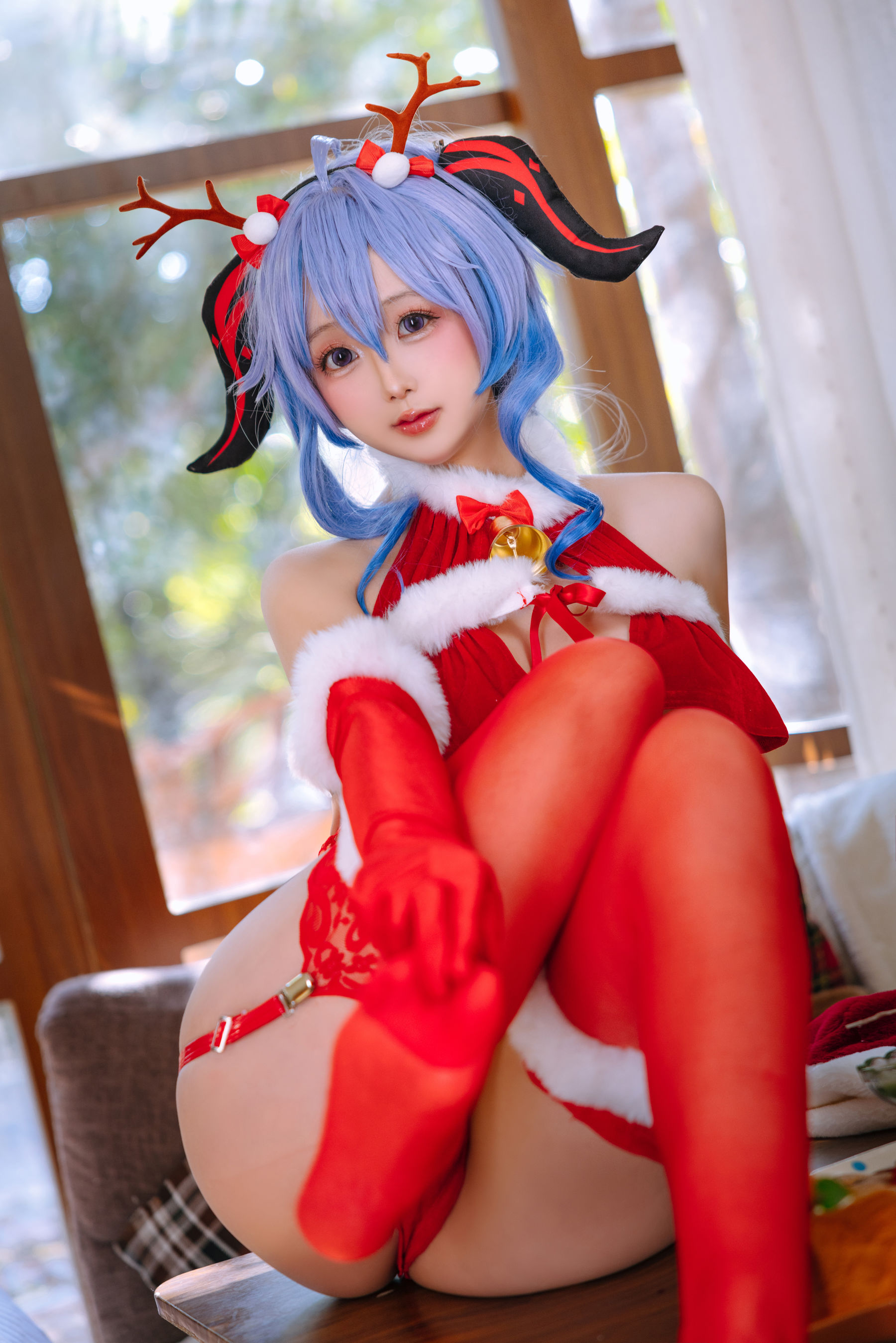 Cosplay日奈娇 - 甘雨圣诞/(34P)