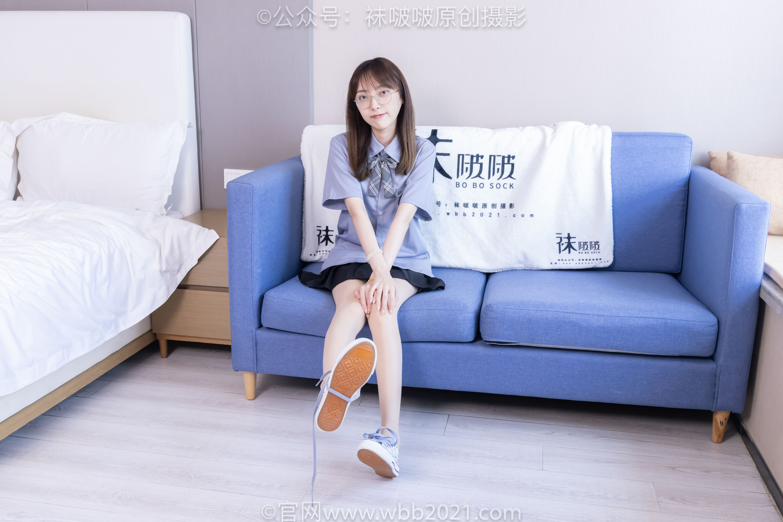 BoBoSocks袜啵啵 No.460 稚予 -JK制服、皮鞋、帆布鞋、薄白丝/(163P)