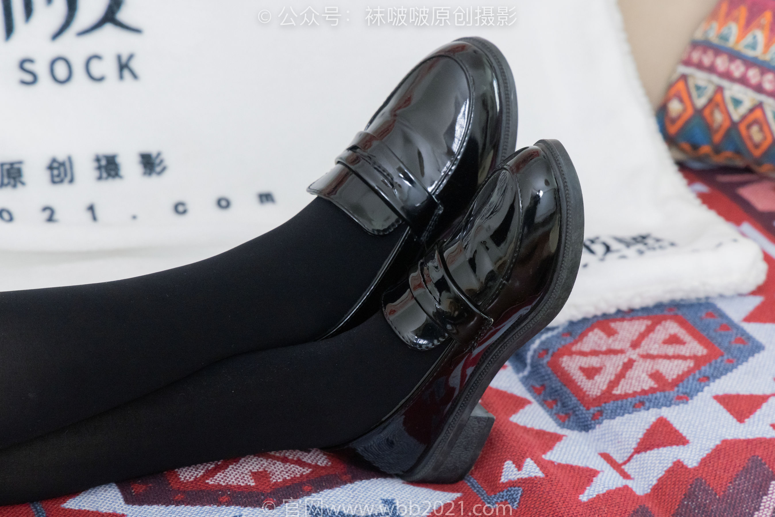 BoBoSocks袜啵啵 No.466 糯米 - 皮鞋、厚黑丝/(140P)