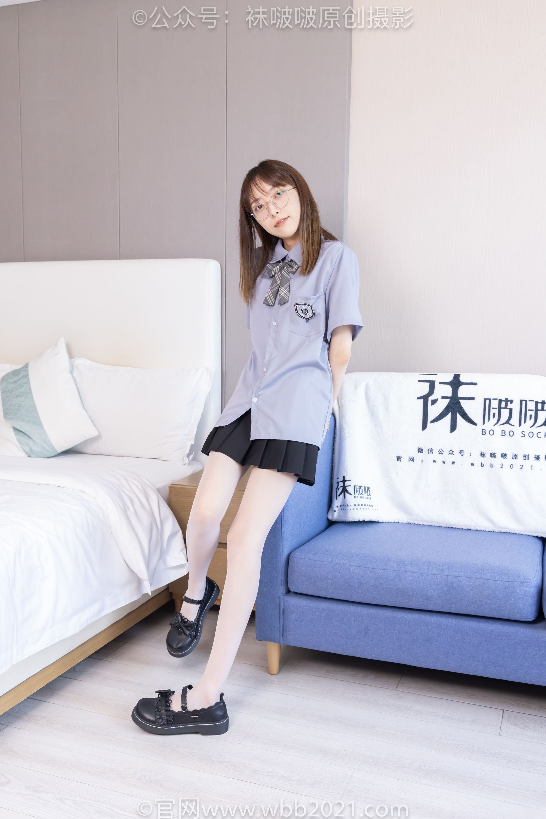 BoBoSocks袜啵啵 No.460 稚予 -JK制服、皮鞋、帆布鞋、薄白丝/(163P)