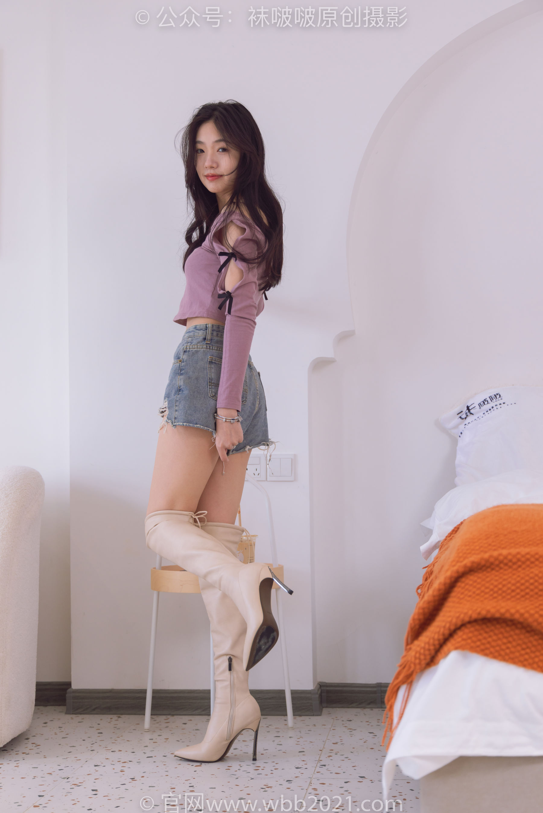 BoBoSocks袜啵啵 No.465 小甜豆 -长靴、白棉袜、裸足/(140P)