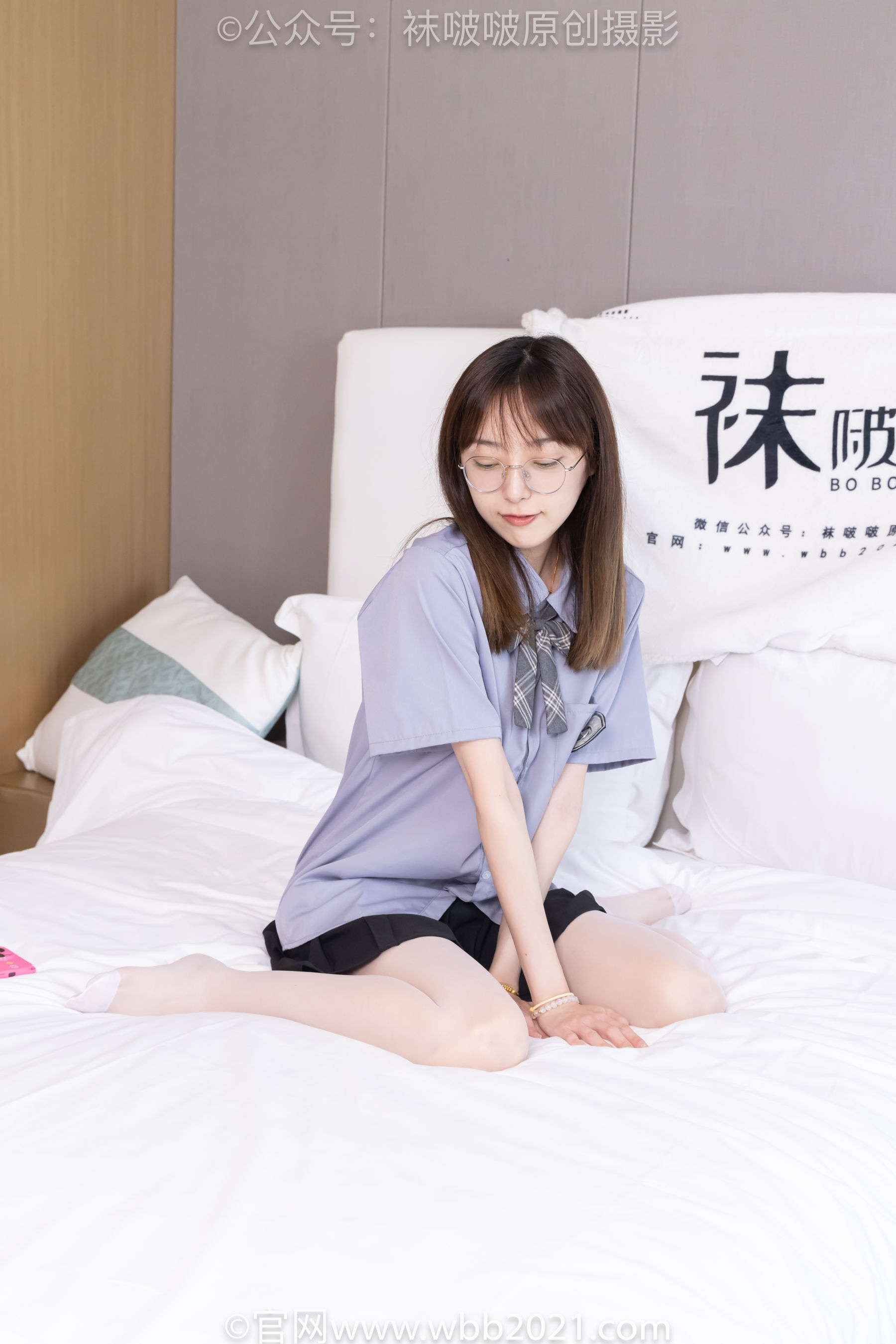 BoBoSocks袜啵啵 No.460 稚予 -JK制服、皮鞋、帆布鞋、薄白丝/(163P)