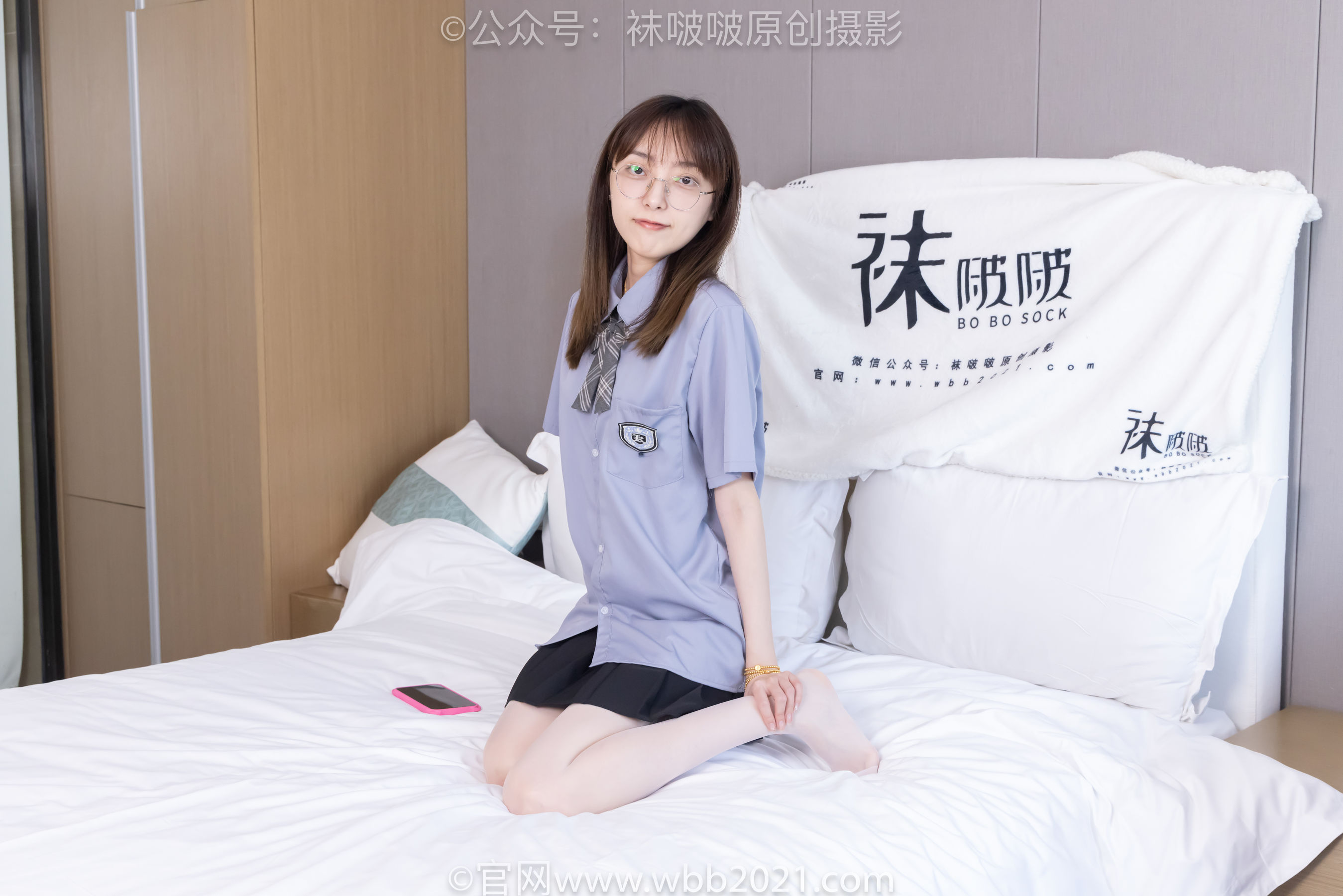 BoBoSocks袜啵啵 No.460 稚予 -JK制服、皮鞋、帆布鞋、薄白丝/(163P)
