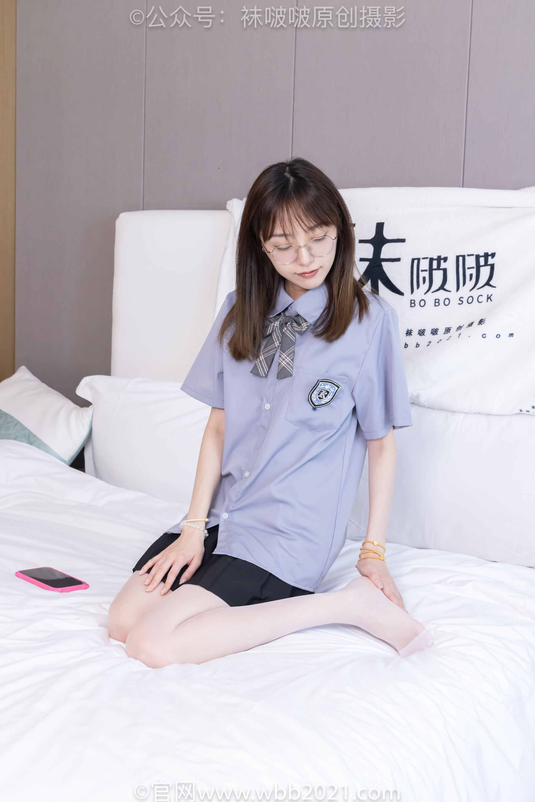 BoBoSocks袜啵啵 No.460 稚予 -JK制服、皮鞋、帆布鞋、薄白丝/(163P)