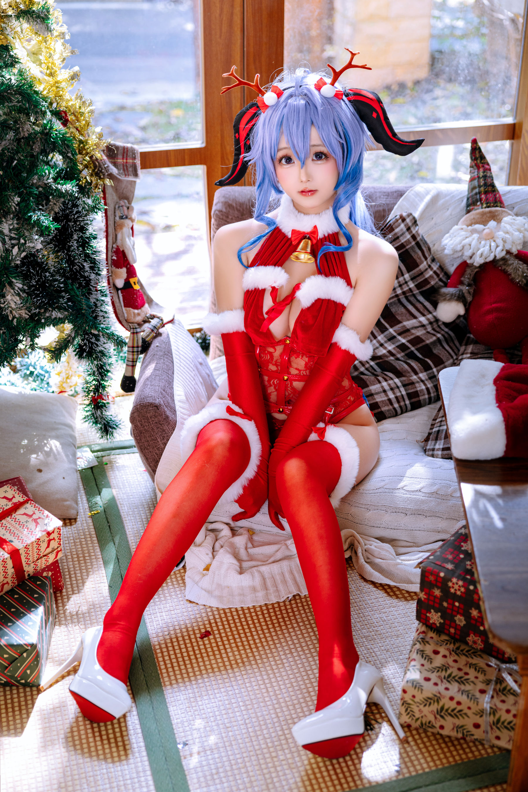 Cosplay日奈娇 - 甘雨圣诞/(34P)
