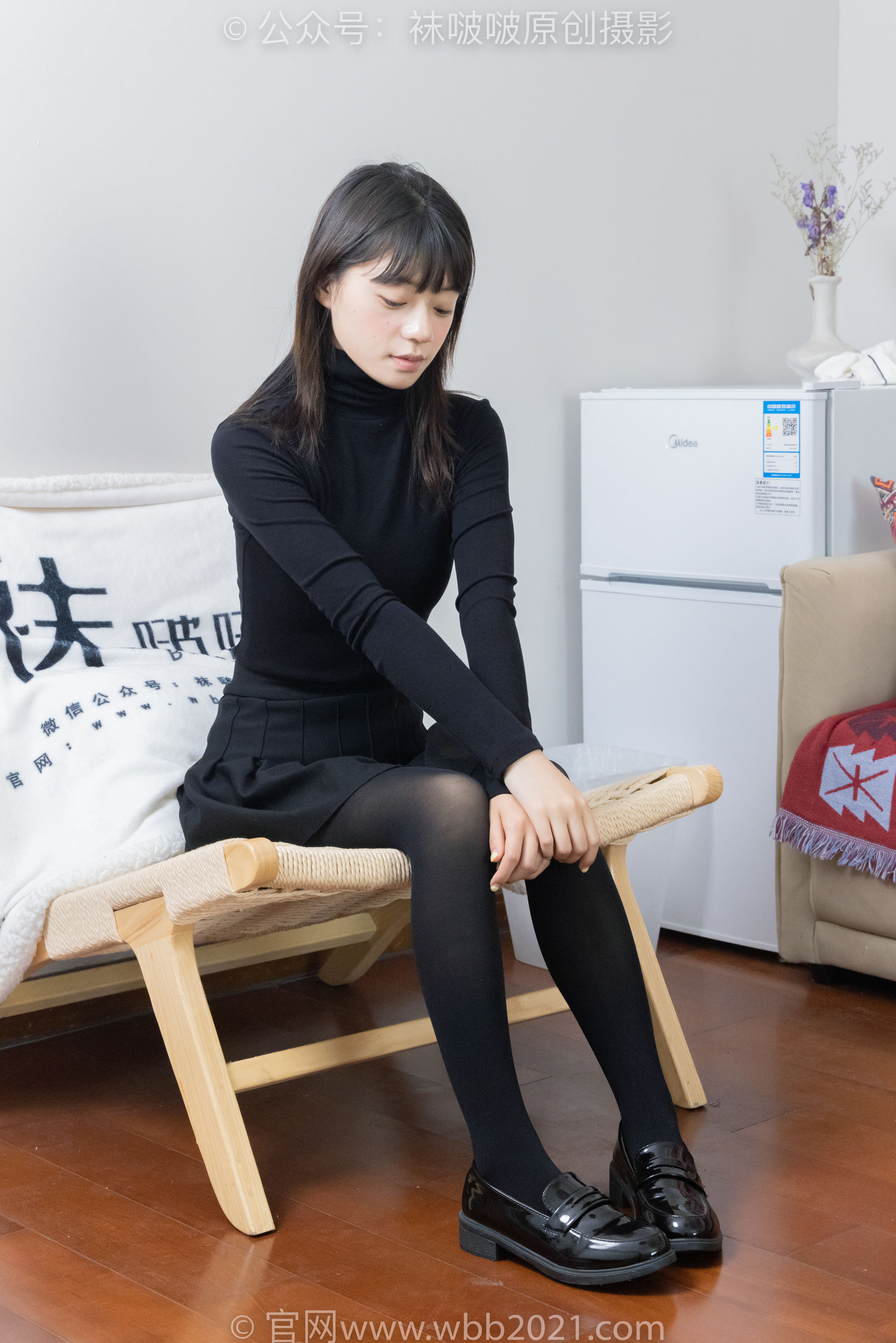 BoBoSocks袜啵啵 No.466 糯米 - 皮鞋、厚黑丝/(140P)