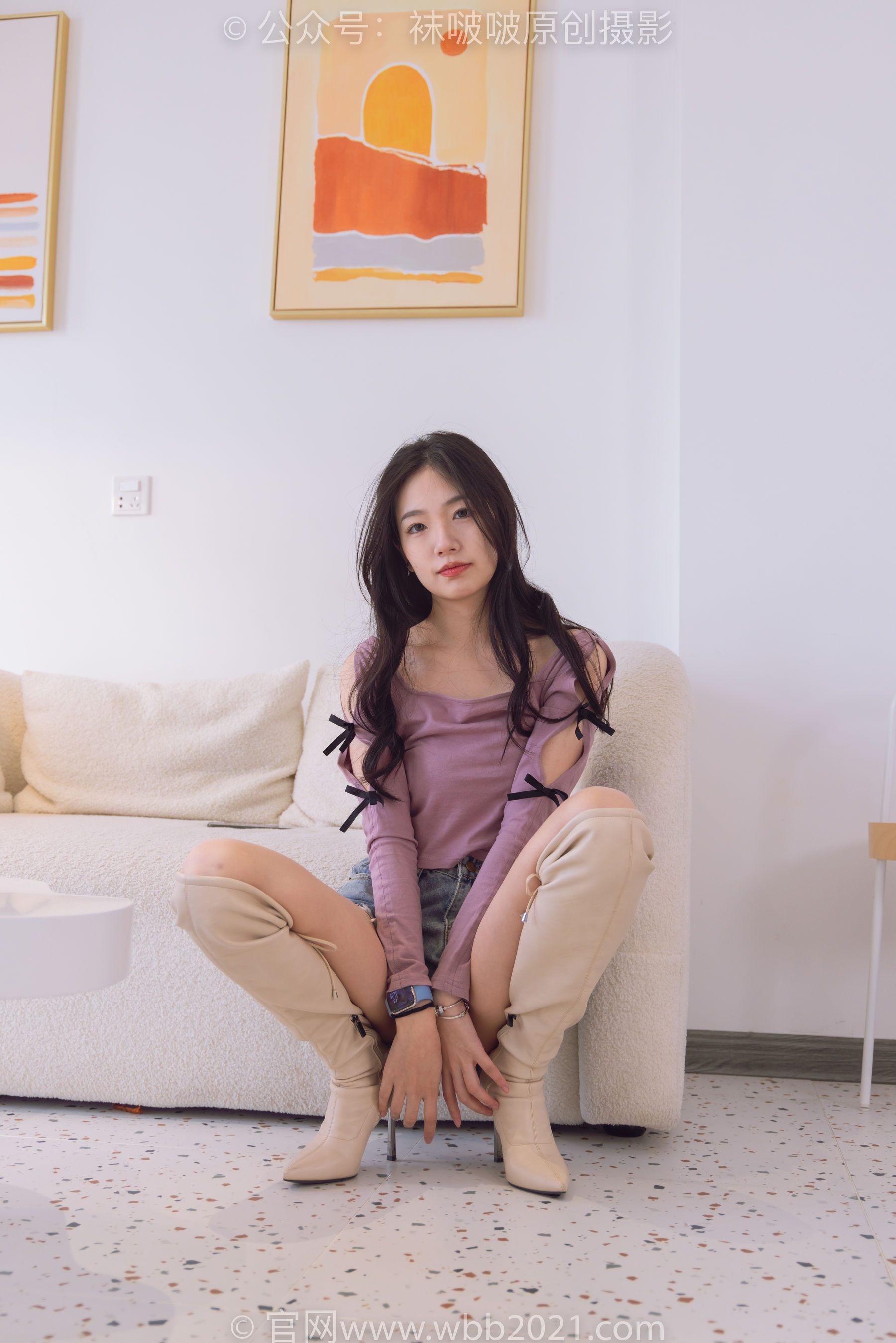 BoBoSocks袜啵啵 No.465 小甜豆 -长靴、白棉袜、裸足/(140P)