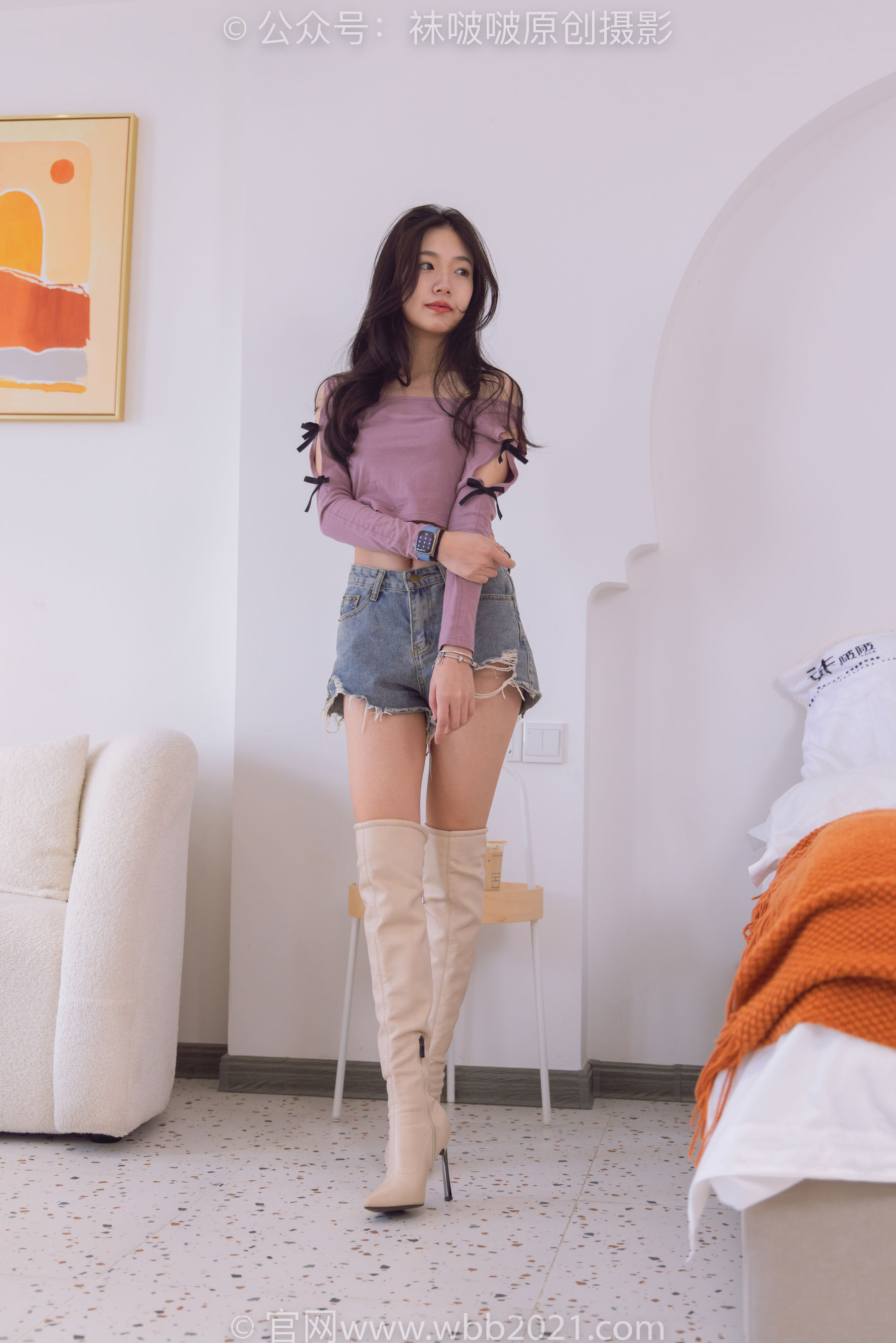 BoBoSocks袜啵啵 No.465 小甜豆 -长靴、白棉袜、裸足/(140P)