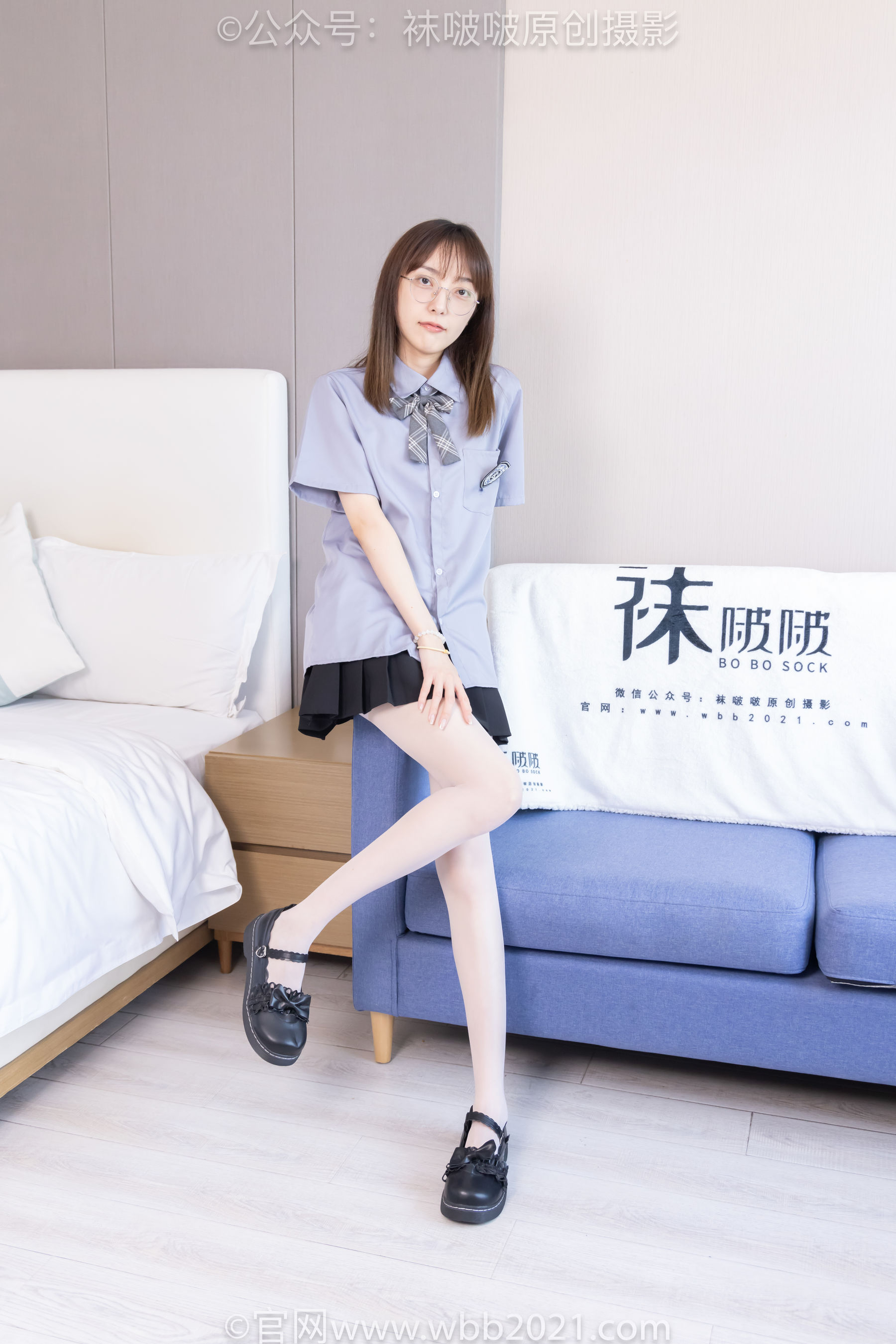 BoBoSocks袜啵啵 No.460 稚予 -JK制服、皮鞋、帆布鞋、薄白丝/(163P)