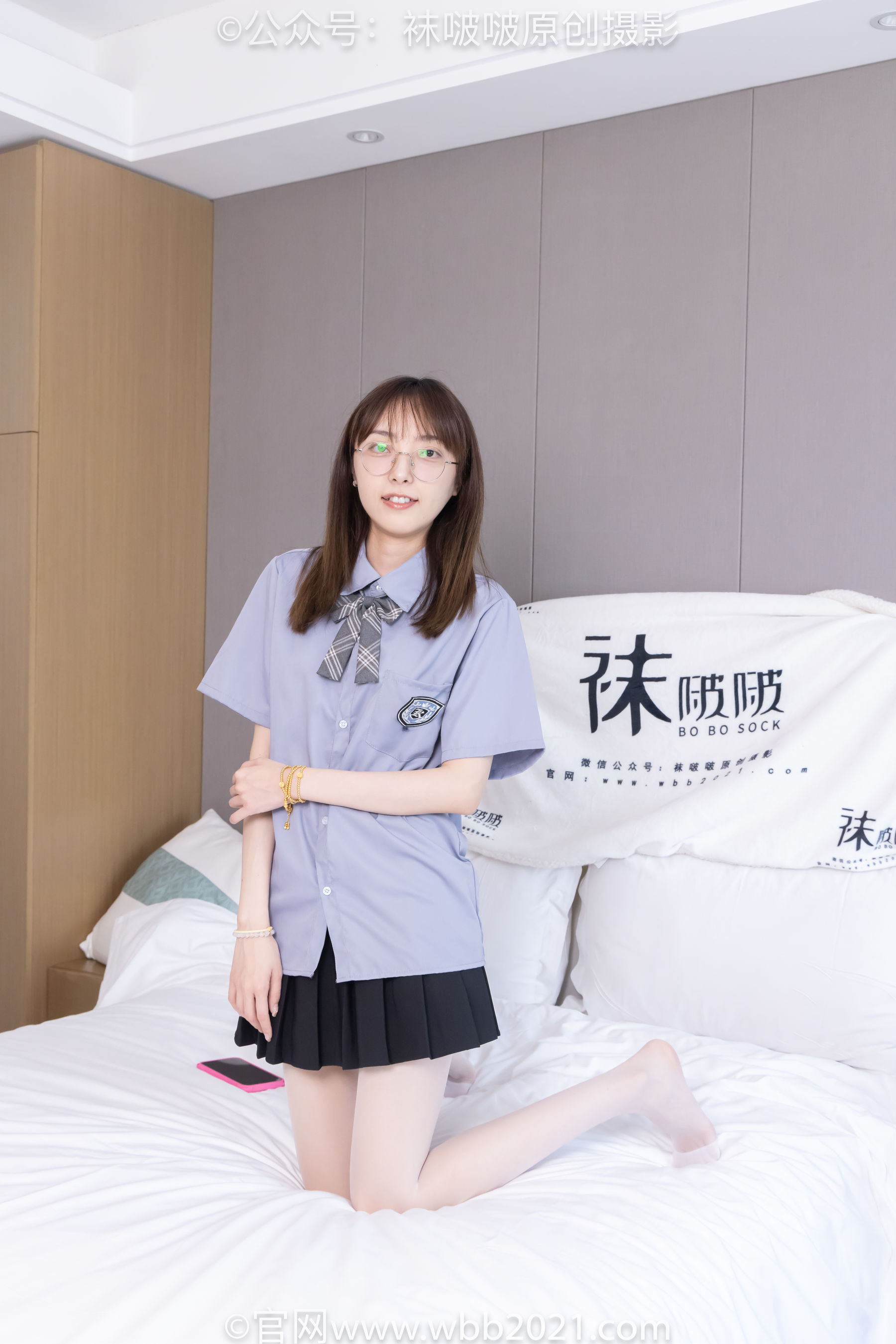 BoBoSocks袜啵啵 No.460 稚予 -JK制服、皮鞋、帆布鞋、薄白丝/(163P)
