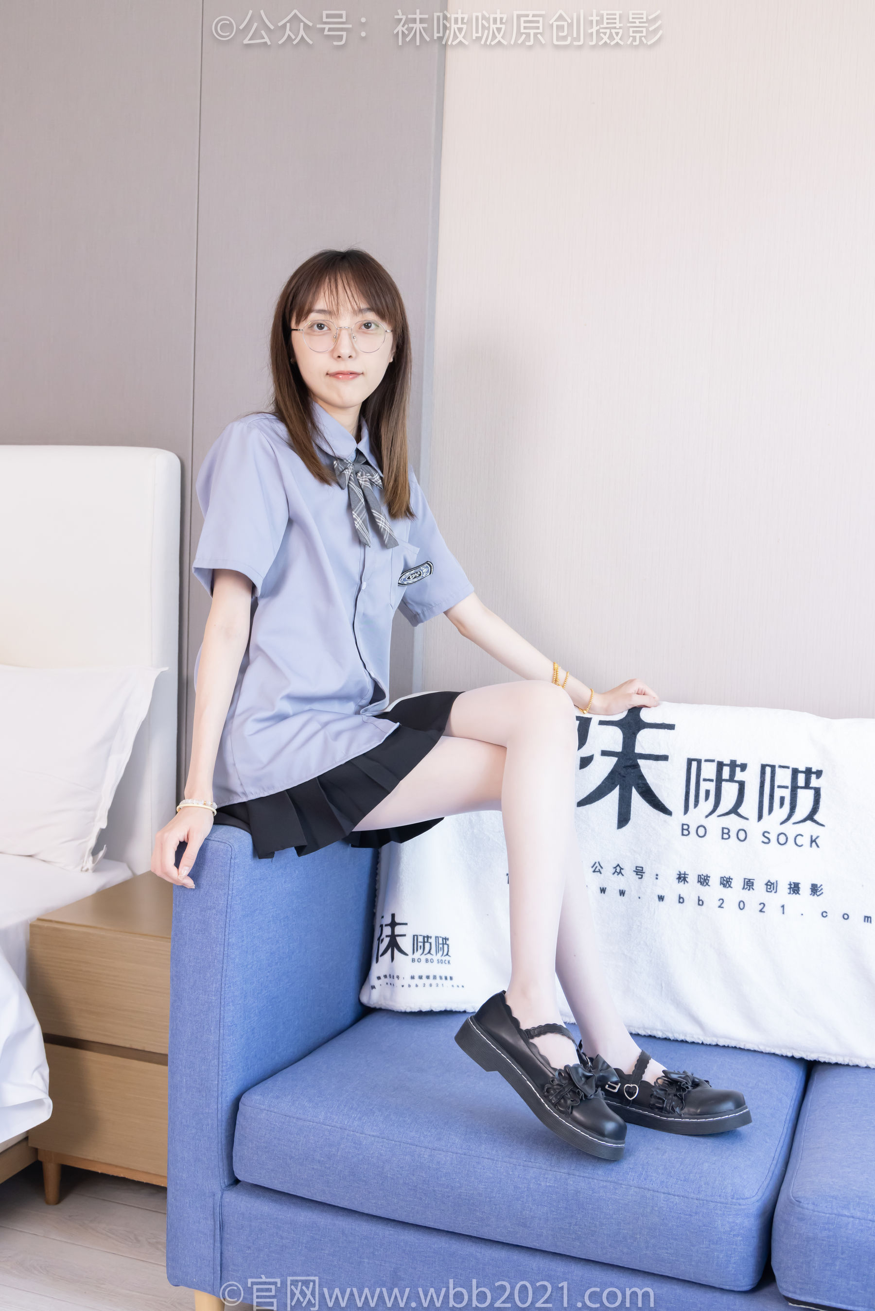BoBoSocks袜啵啵 No.460 稚予 -JK制服、皮鞋、帆布鞋、薄白丝/(163P)
