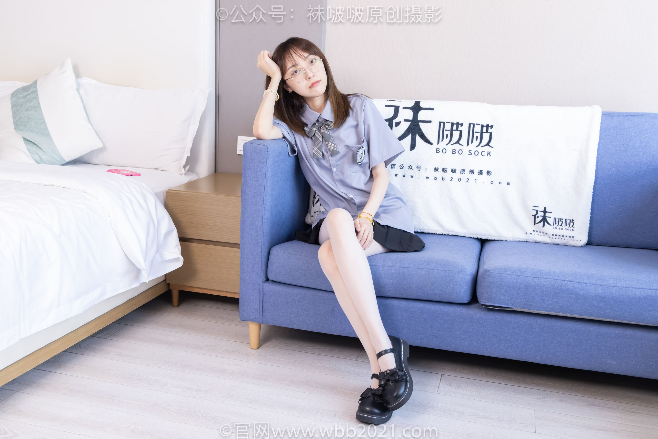 BoBoSocks袜啵啵 No.460 稚予 -JK制服、皮鞋、帆布鞋、薄白丝/(163P)