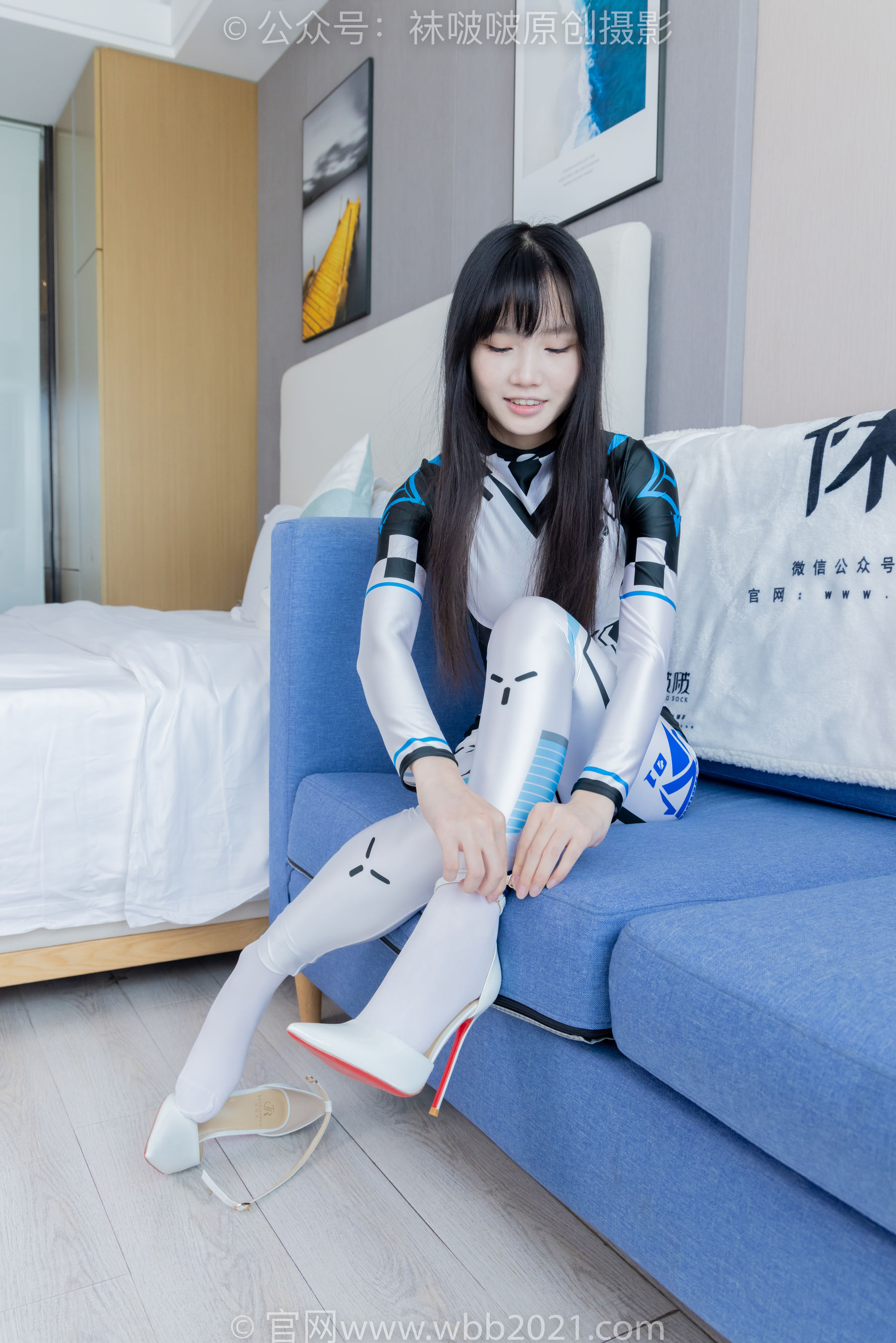 BoBoSocks袜啵啵 No.463 甜甜圈 -高跟鞋、厚白丝、裸足、连体衣裤里丝/(140P)