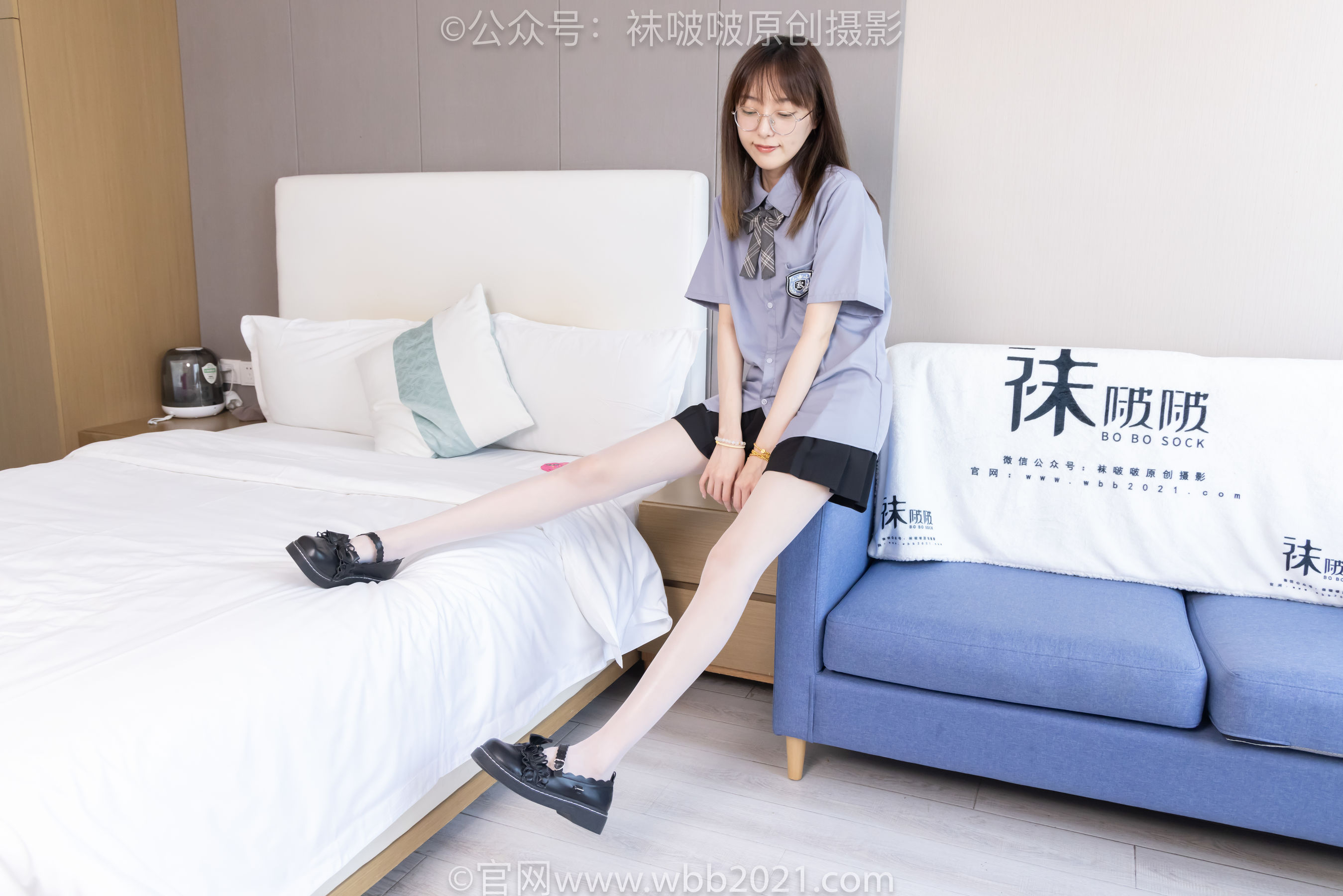 BoBoSocks袜啵啵 No.460 稚予 -JK制服、皮鞋、帆布鞋、薄白丝/(163P)