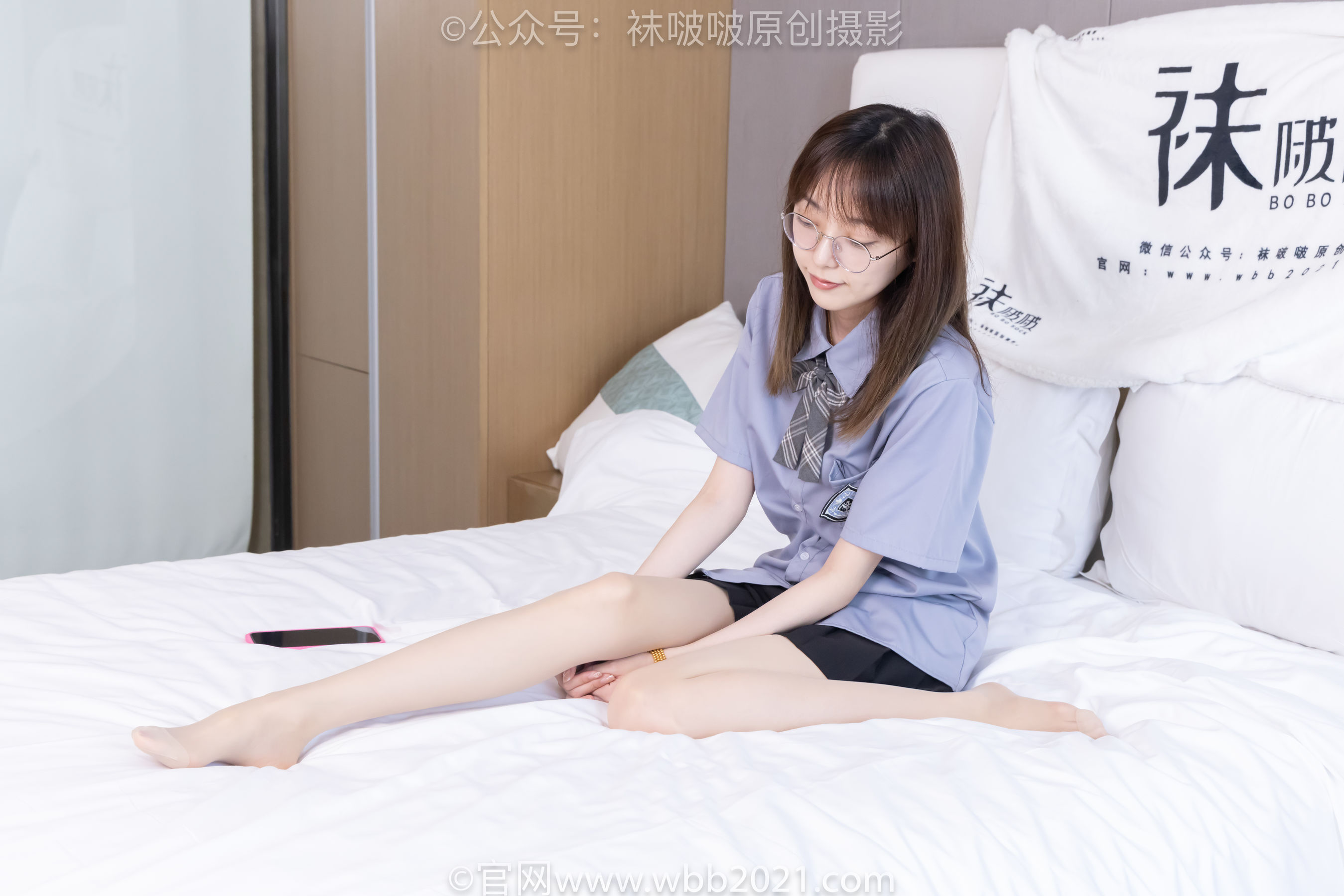 BoBoSocks袜啵啵 No.460 稚予 -JK制服、皮鞋、帆布鞋、薄白丝/(163P)