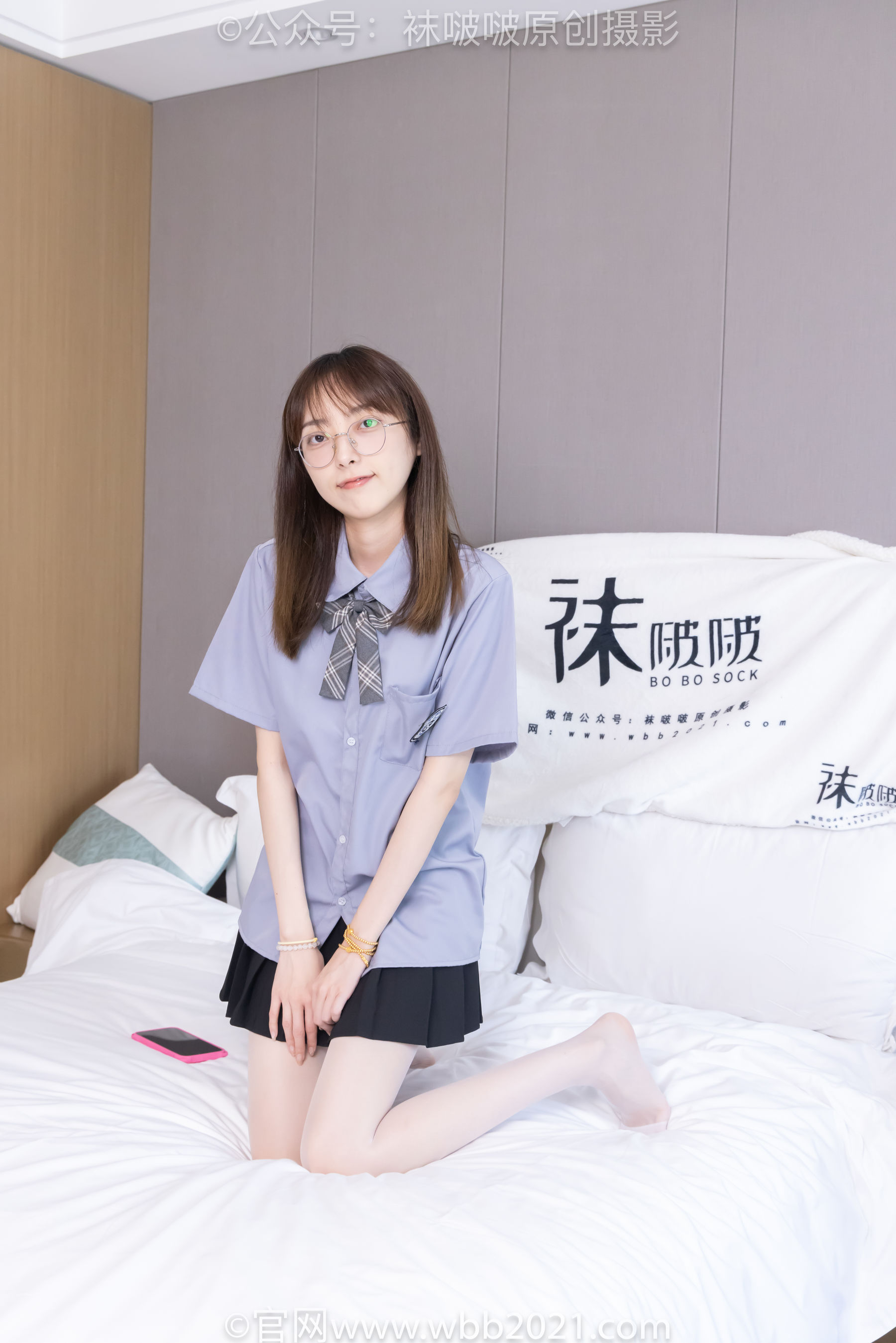 BoBoSocks袜啵啵 No.460 稚予 -JK制服、皮鞋、帆布鞋、薄白丝/(163P)