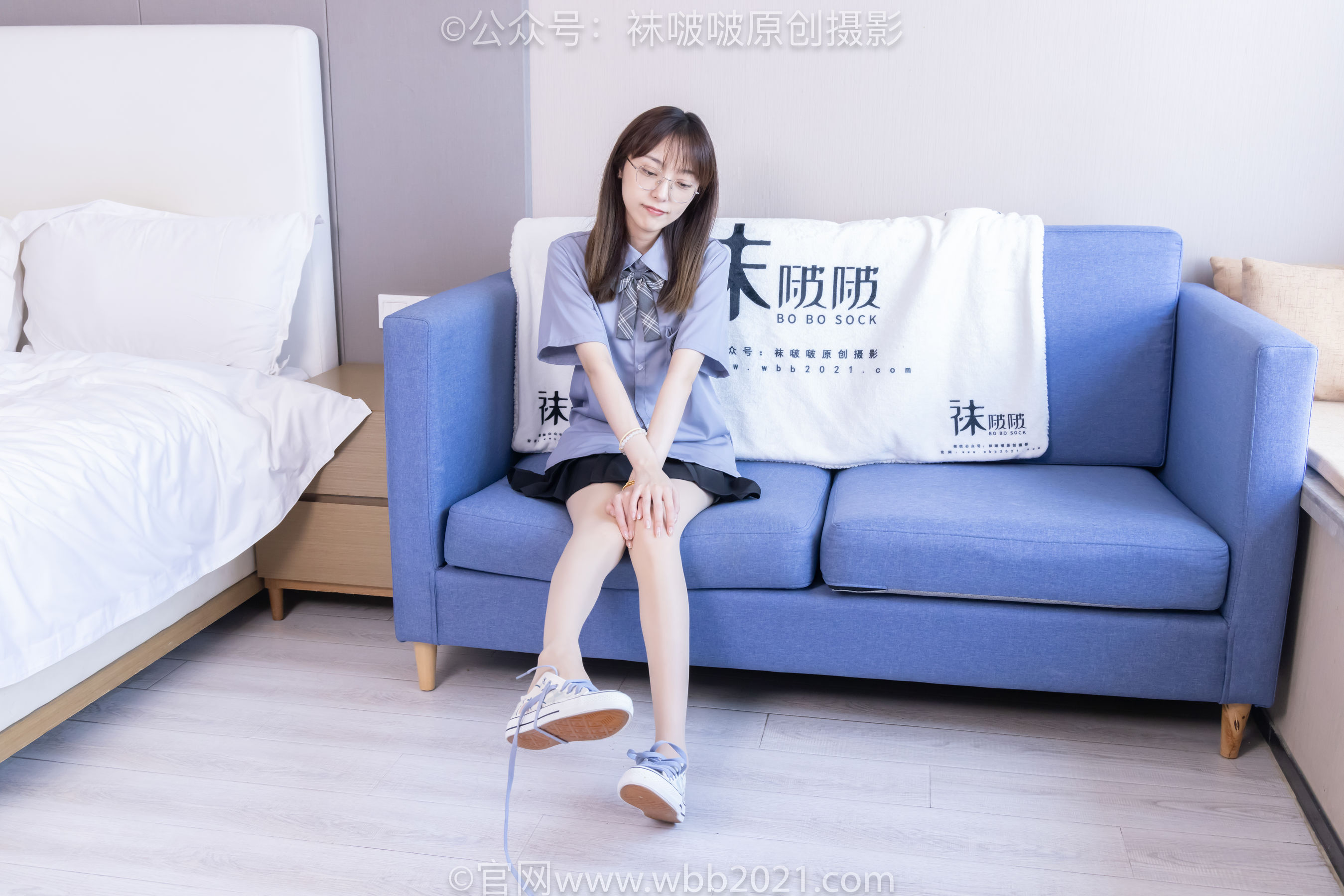 BoBoSocks袜啵啵 No.460 稚予 -JK制服、皮鞋、帆布鞋、薄白丝/(163P)
