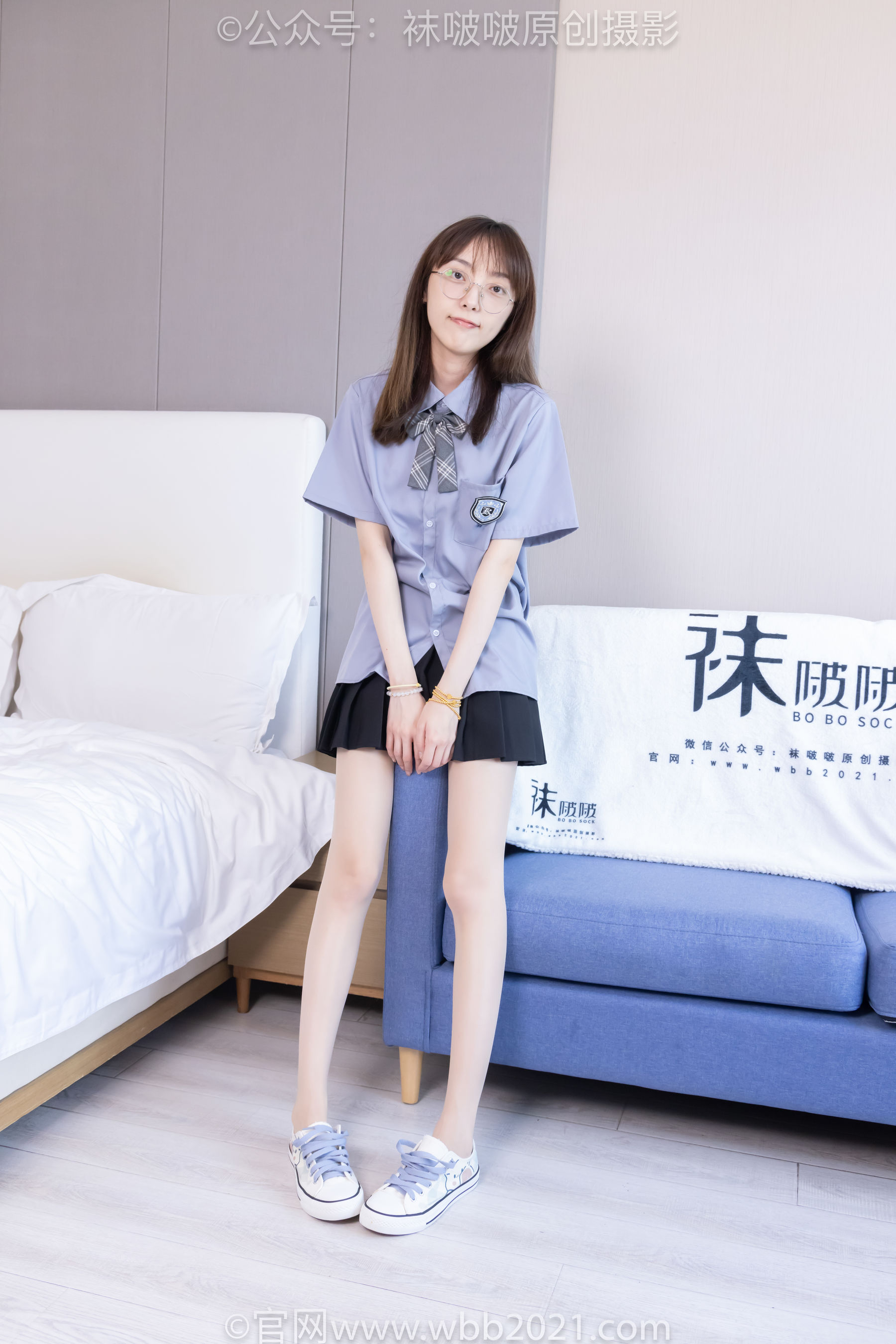 BoBoSocks袜啵啵 No.460 稚予 -JK制服、皮鞋、帆布鞋、薄白丝/(163P)
