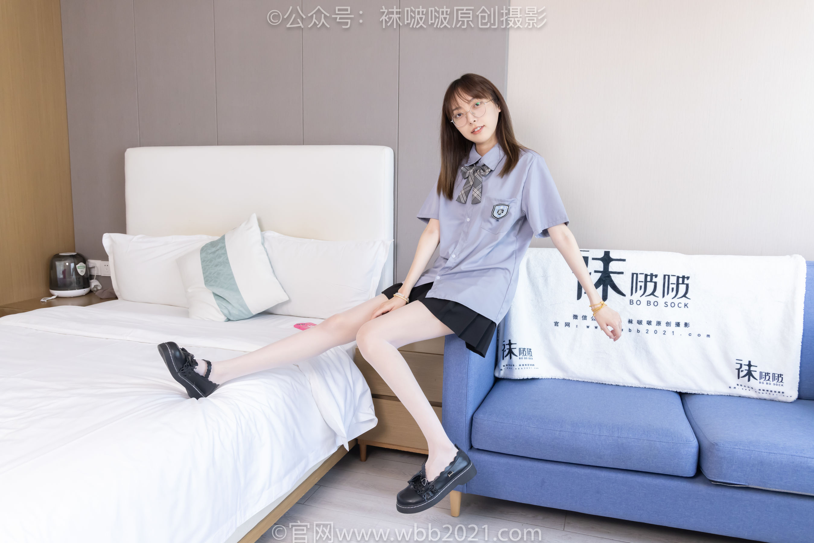 BoBoSocks袜啵啵 No.460 稚予 -JK制服、皮鞋、帆布鞋、薄白丝/(163P)