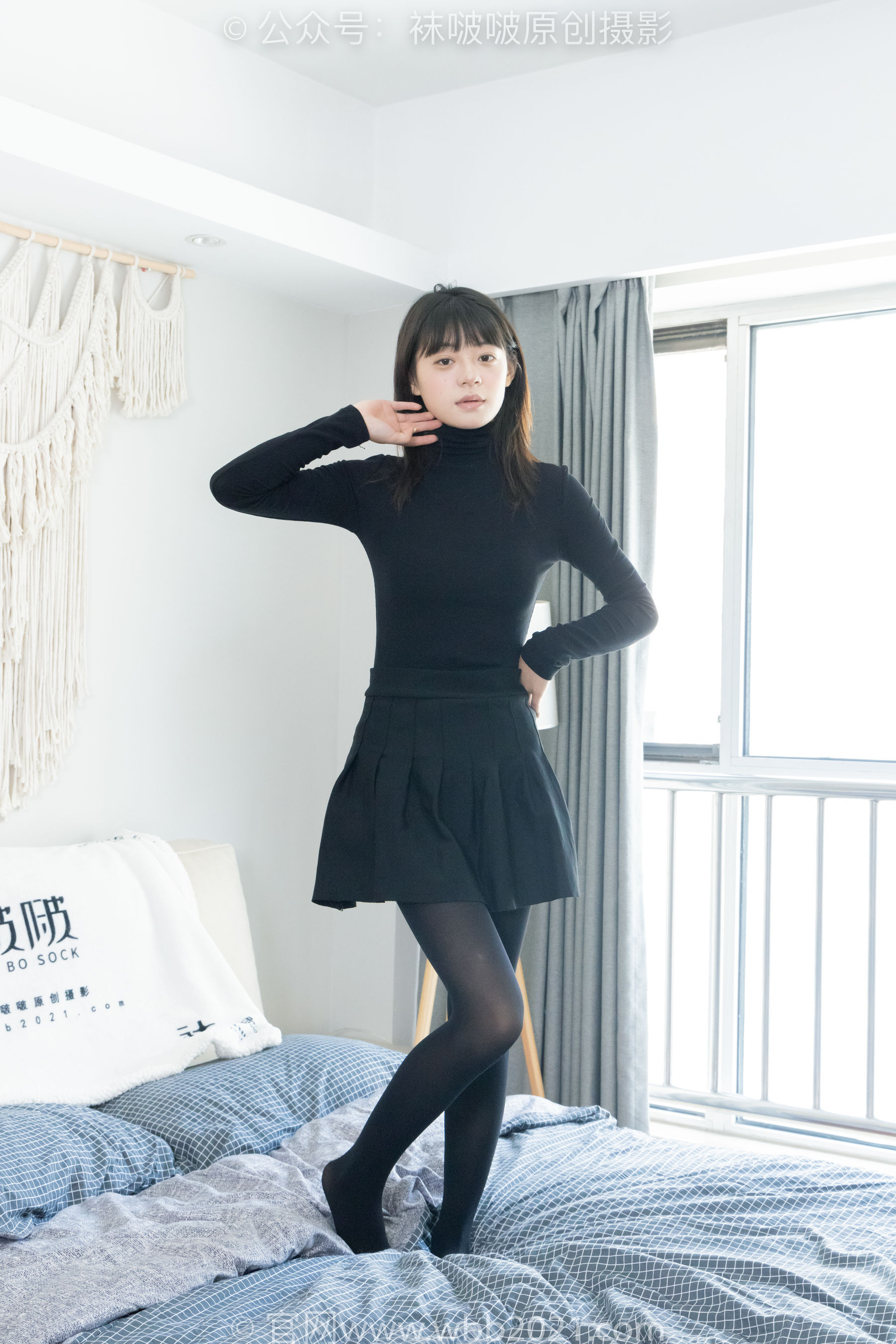 BoBoSocks袜啵啵 No.466 糯米 - 皮鞋、厚黑丝/(140P)