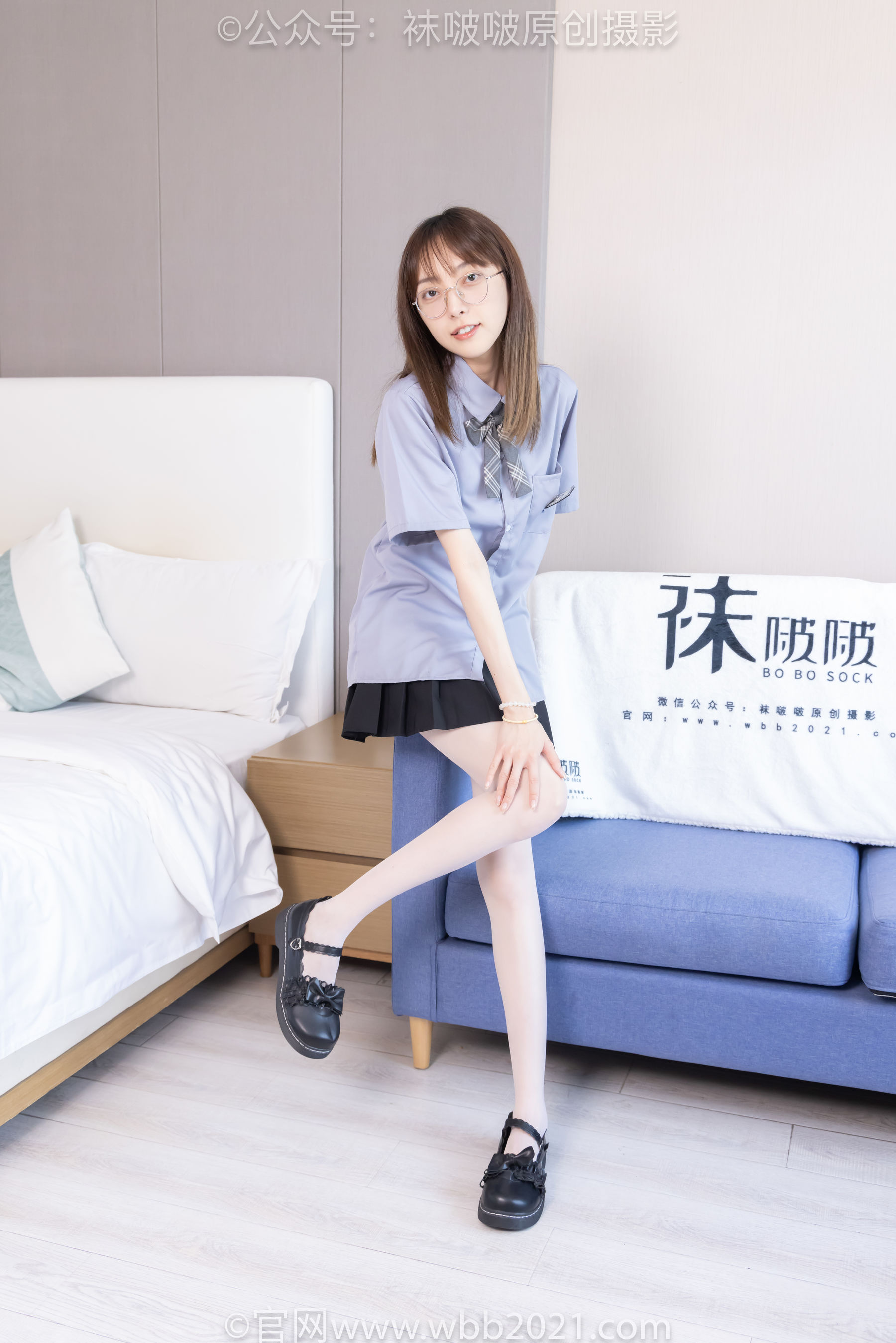 BoBoSocks袜啵啵 No.460 稚予 -JK制服、皮鞋、帆布鞋、薄白丝/(163P)