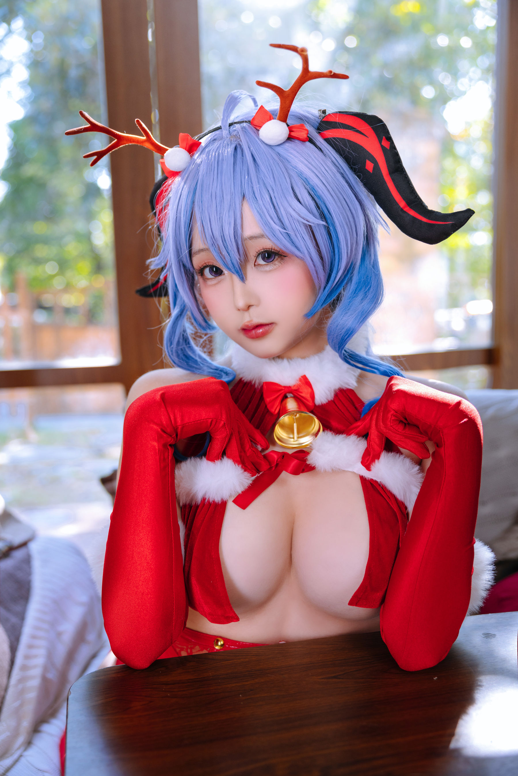 Cosplay日奈娇 - 甘雨圣诞/(34P)