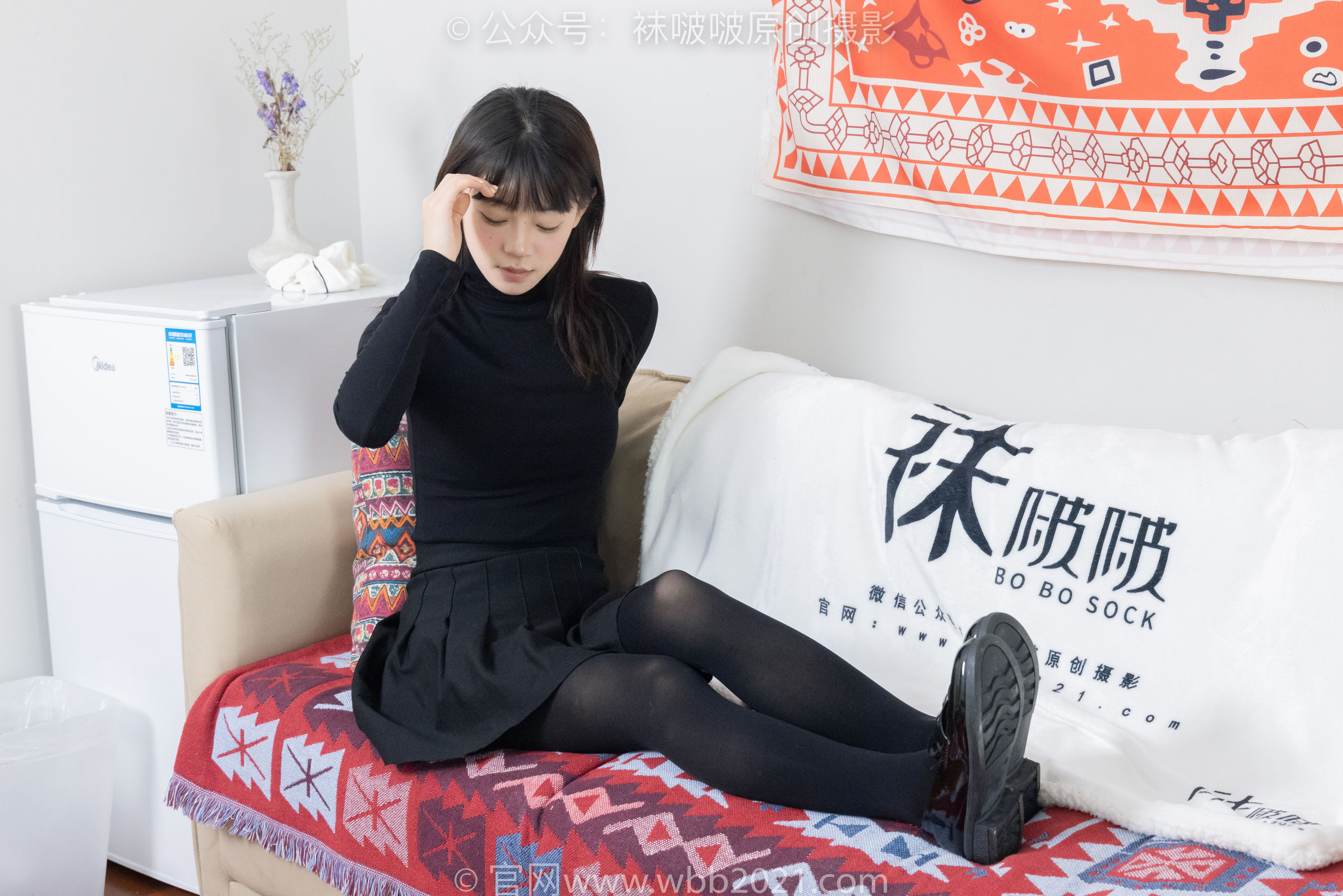 BoBoSocks袜啵啵 No.466 糯米 - 皮鞋、厚黑丝/(140P)