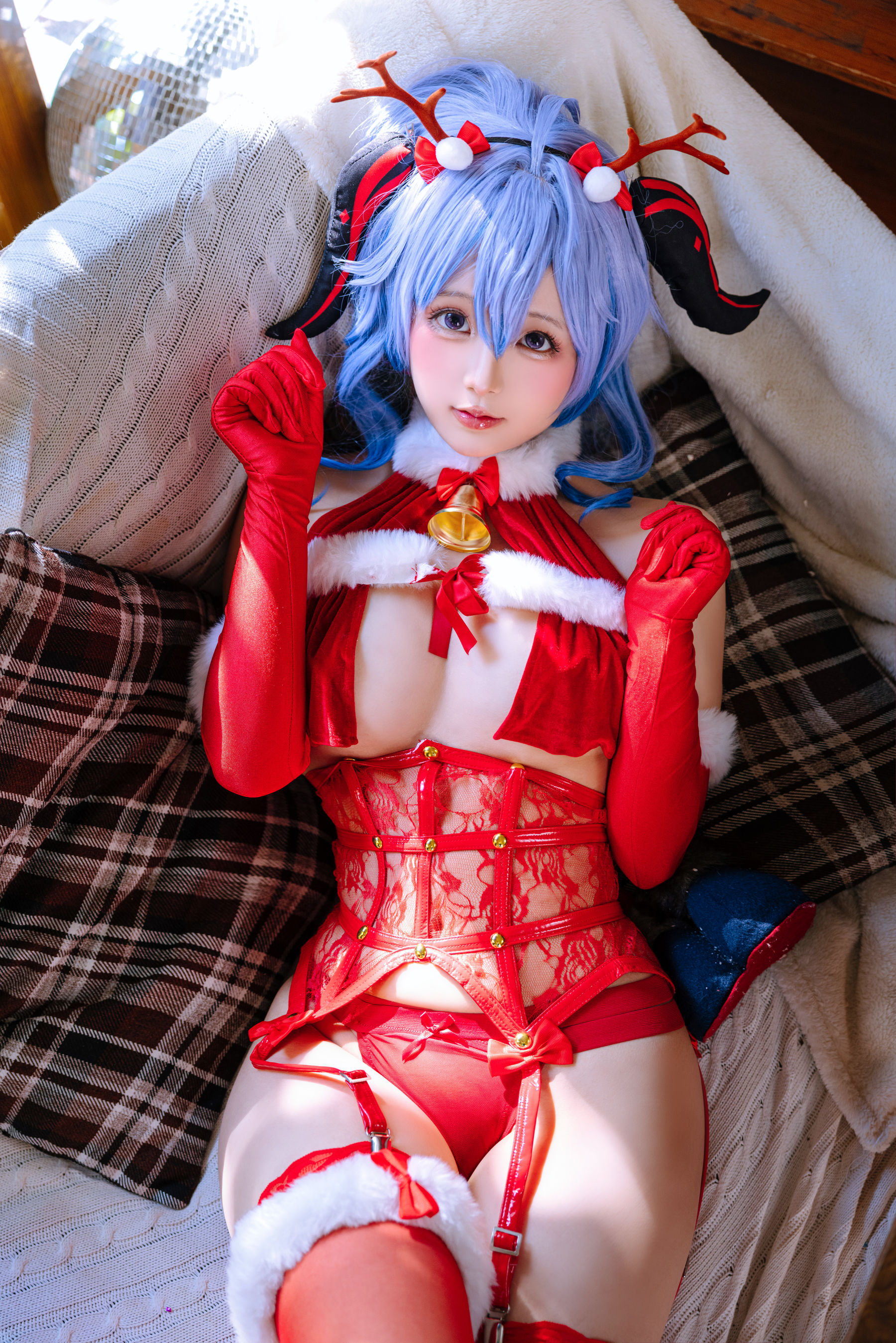 Cosplay日奈娇 - 甘雨圣诞/(34P)