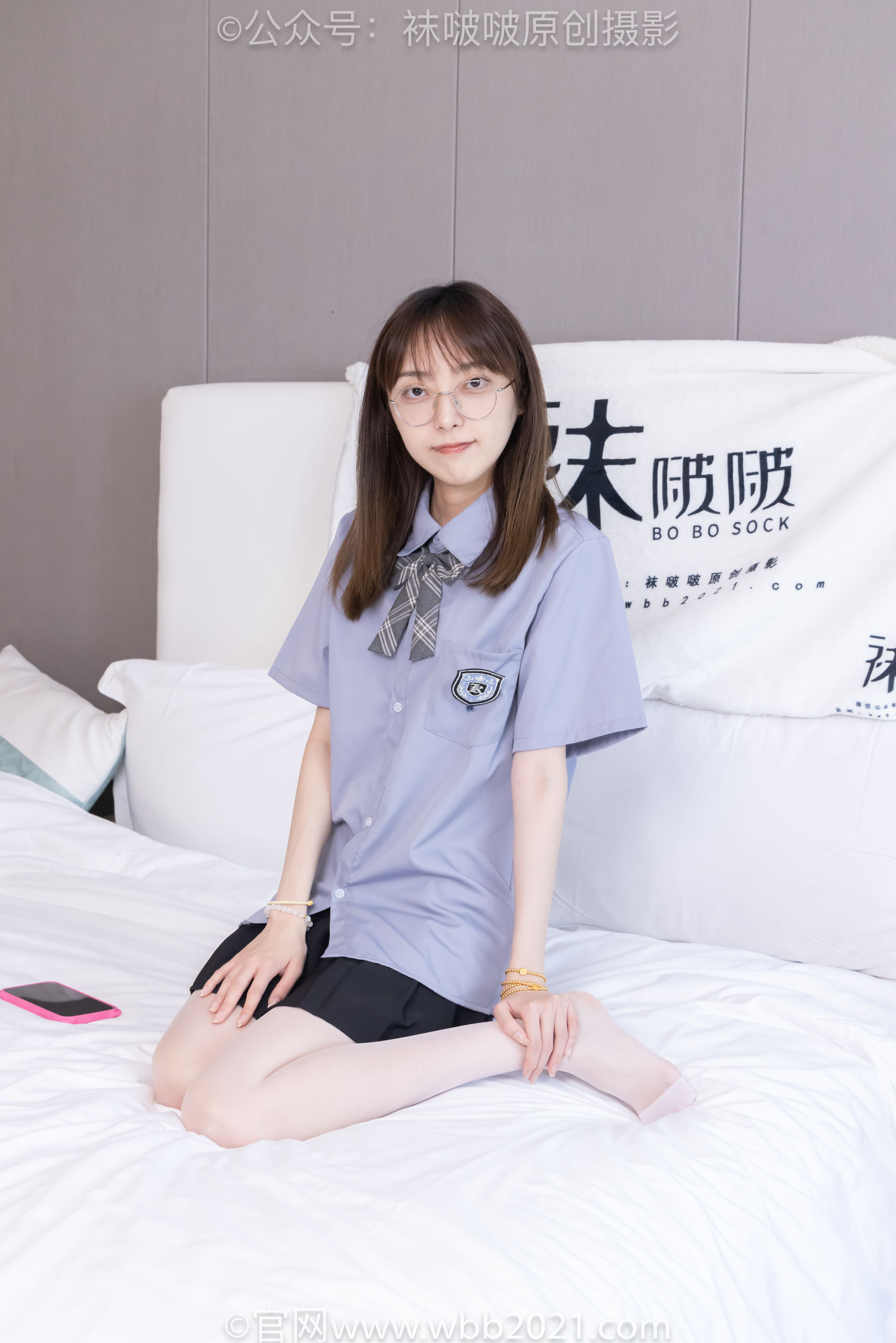 BoBoSocks袜啵啵 No.460 稚予 -JK制服、皮鞋、帆布鞋、薄白丝/(163P)
