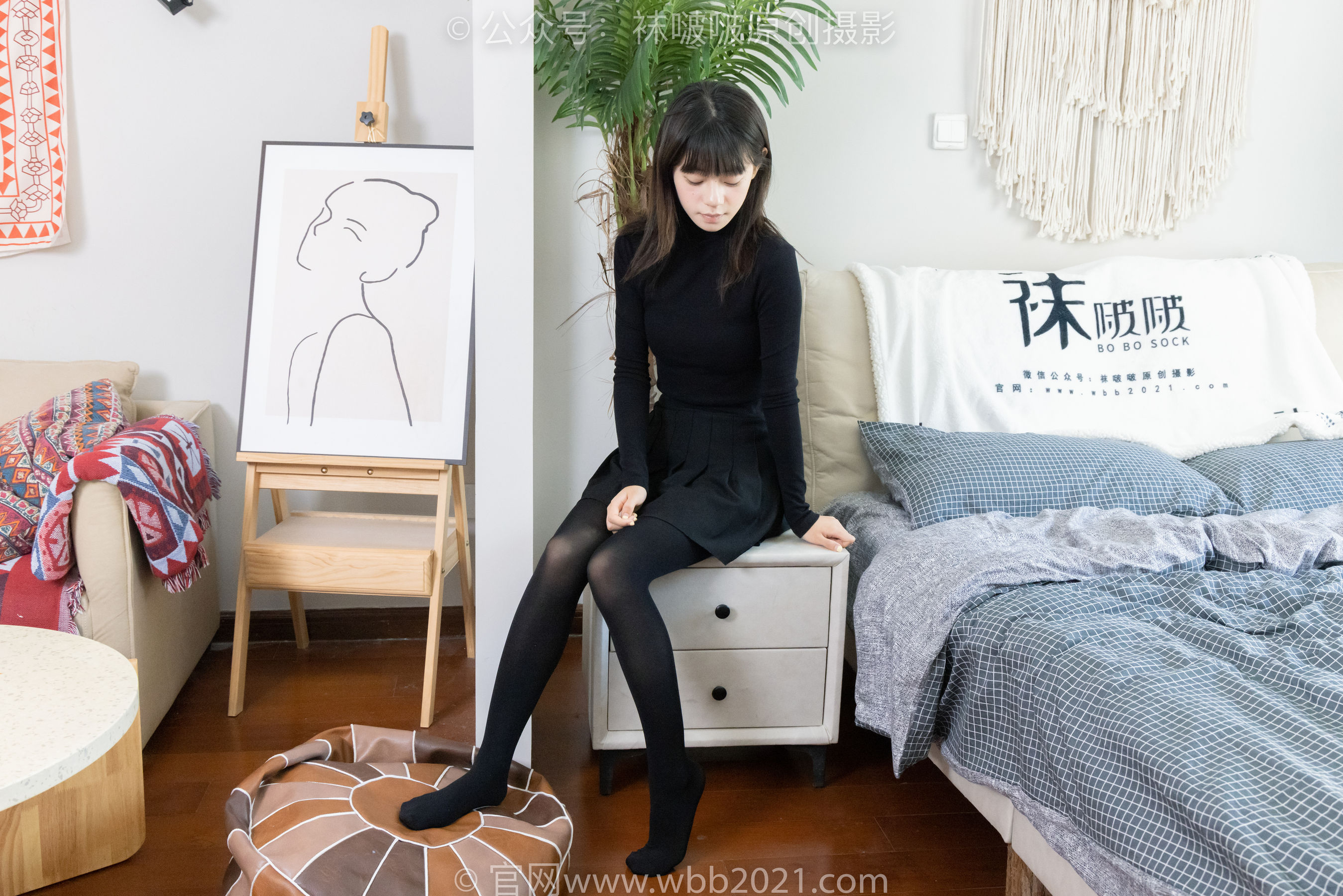 BoBoSocks袜啵啵 No.466 糯米 - 皮鞋、厚黑丝/(140P)