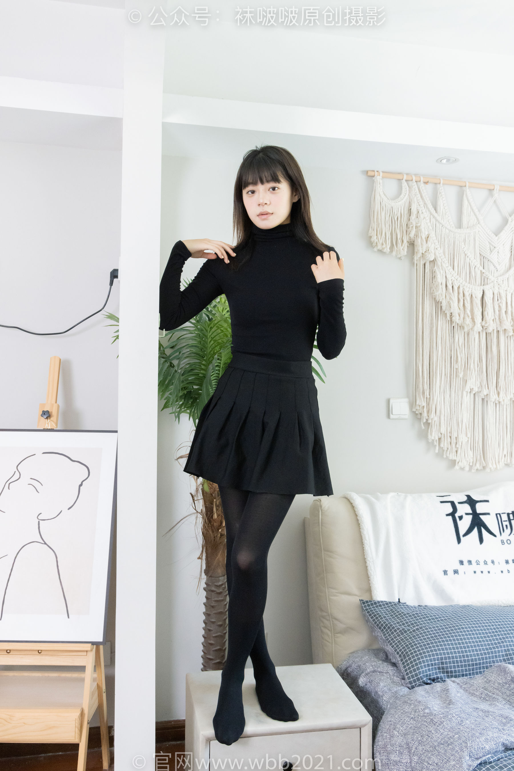 BoBoSocks袜啵啵 No.466 糯米 - 皮鞋、厚黑丝/(140P)