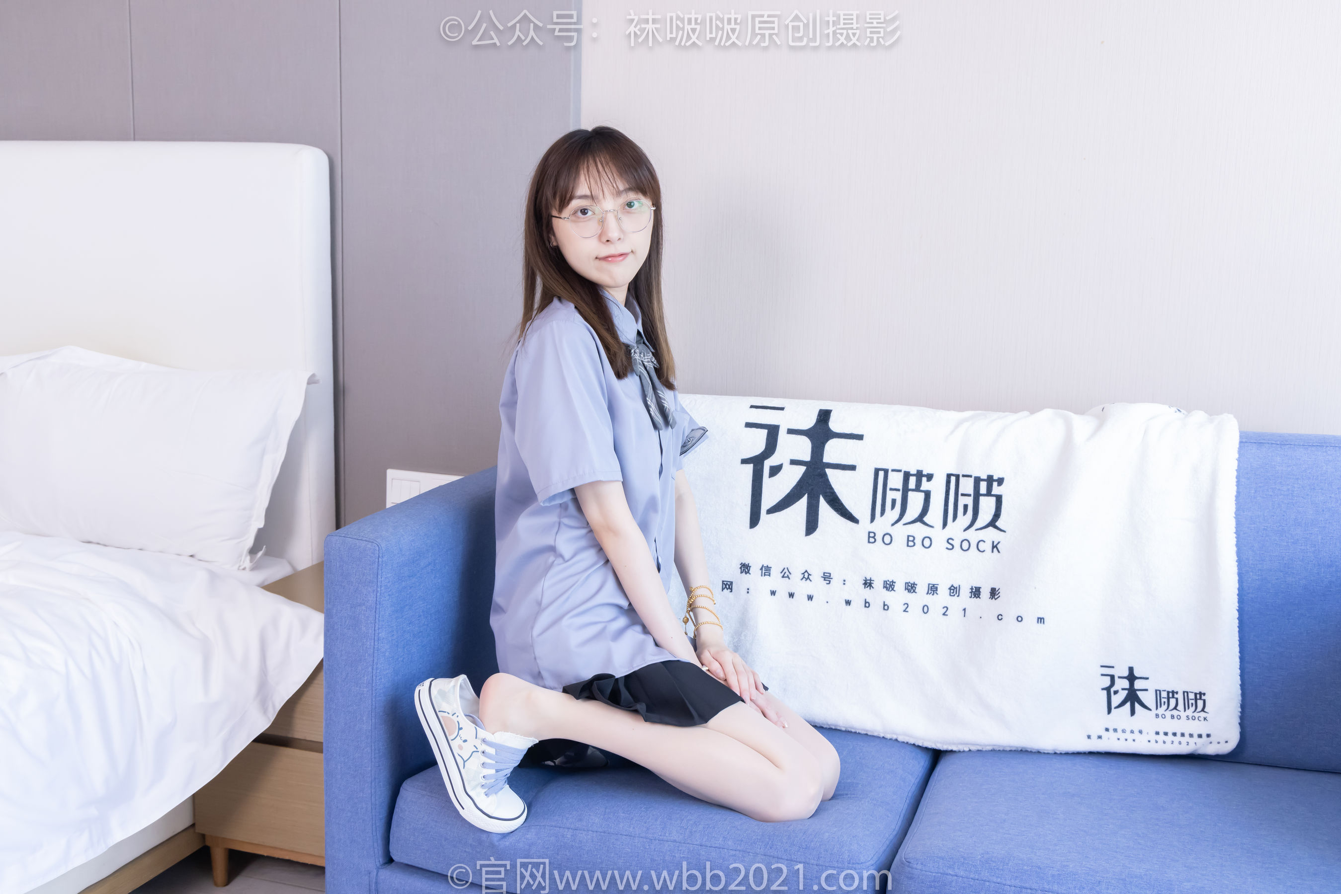 BoBoSocks袜啵啵 No.460 稚予 -JK制服、皮鞋、帆布鞋、薄白丝/(163P)
