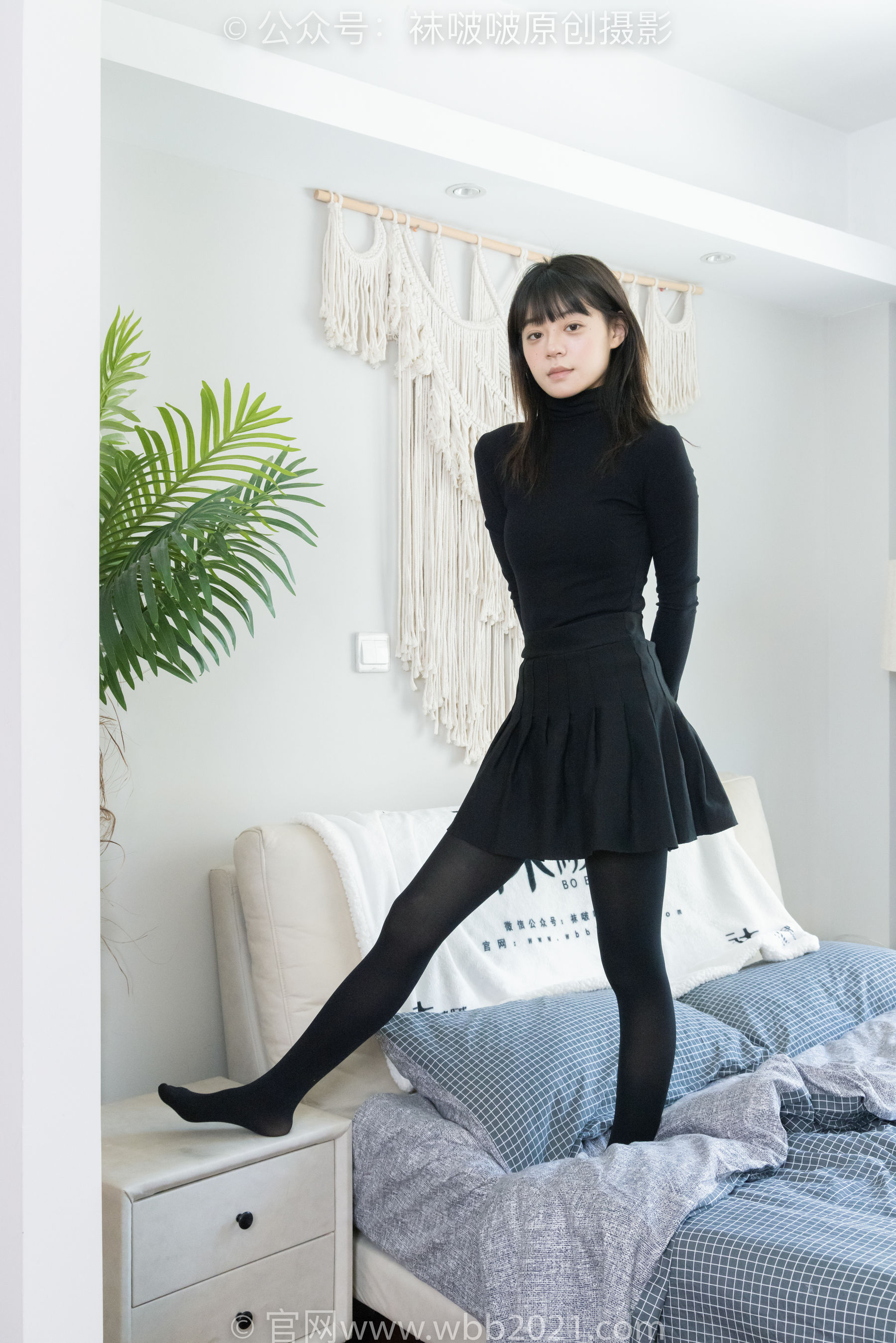 BoBoSocks袜啵啵 No.466 糯米 - 皮鞋、厚黑丝/(140P)