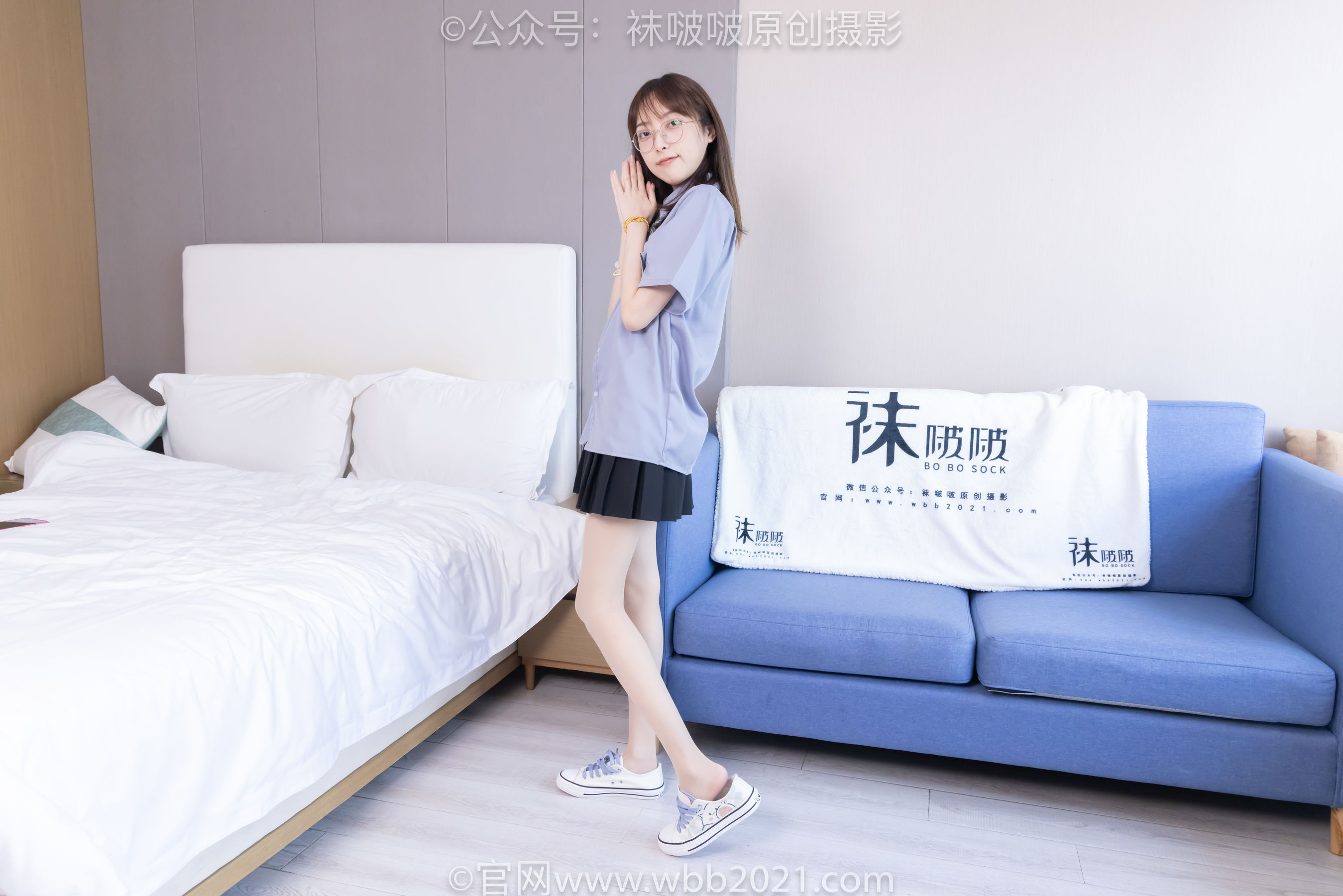 BoBoSocks袜啵啵 No.460 稚予 -JK制服、皮鞋、帆布鞋、薄白丝/(163P)