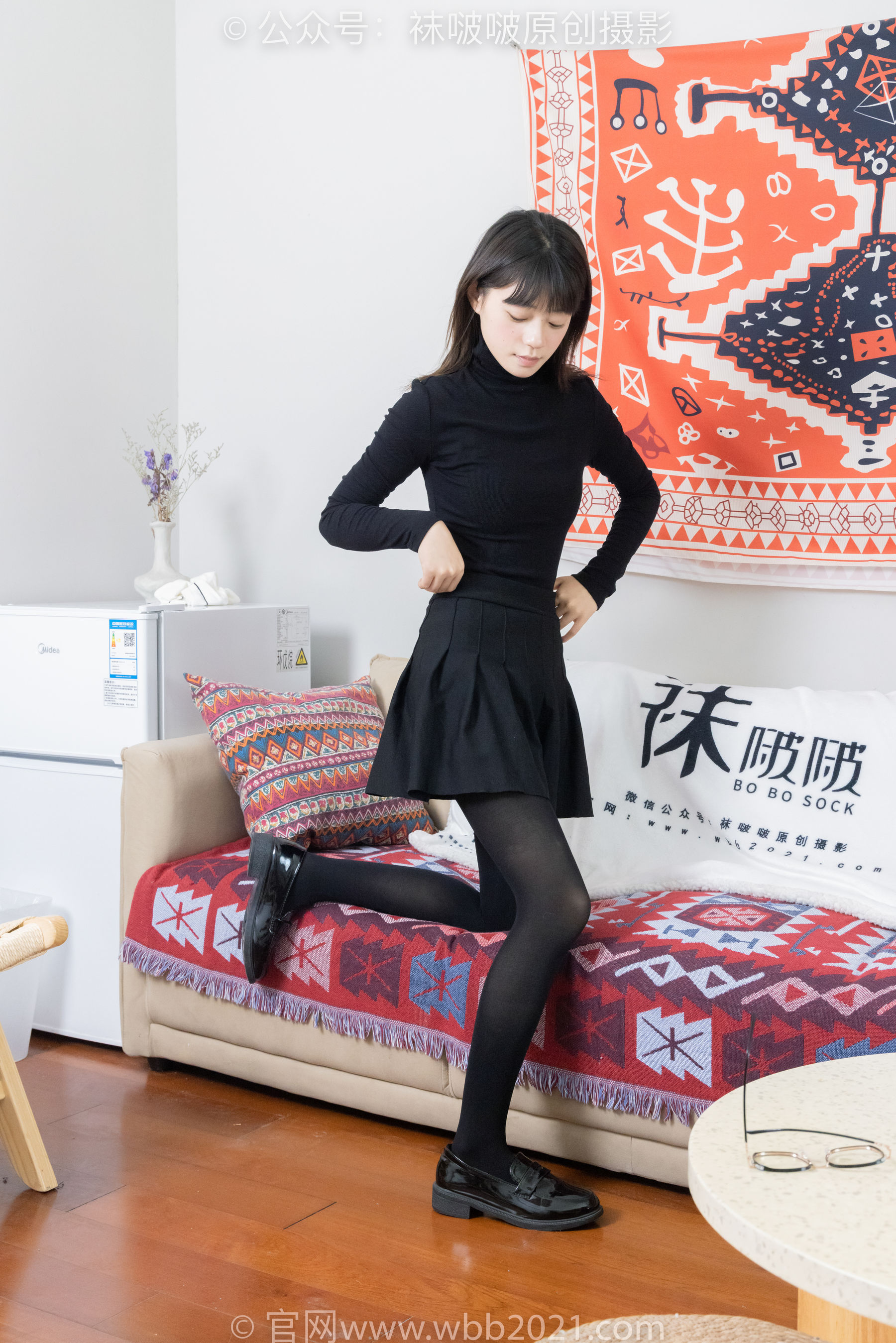 BoBoSocks袜啵啵 No.466 糯米 - 皮鞋、厚黑丝/(140P)