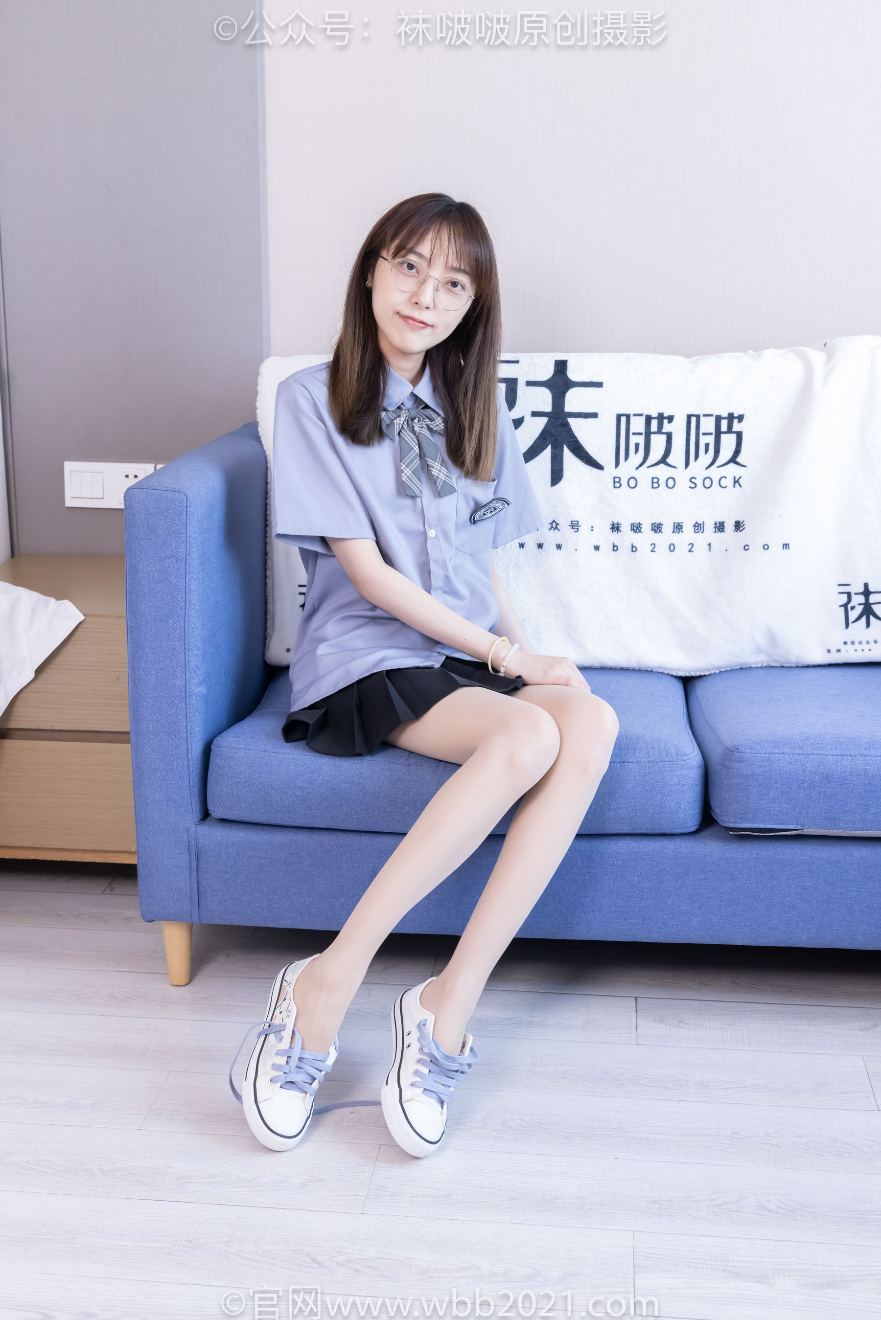 BoBoSocks袜啵啵 No.460 稚予 -JK制服、皮鞋、帆布鞋、薄白丝/(163P)