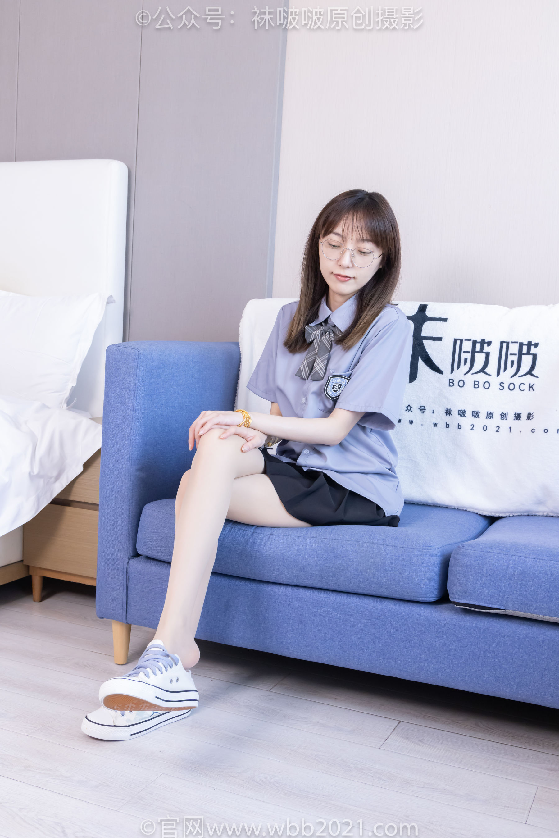 BoBoSocks袜啵啵 No.460 稚予 -JK制服、皮鞋、帆布鞋、薄白丝/(163P)