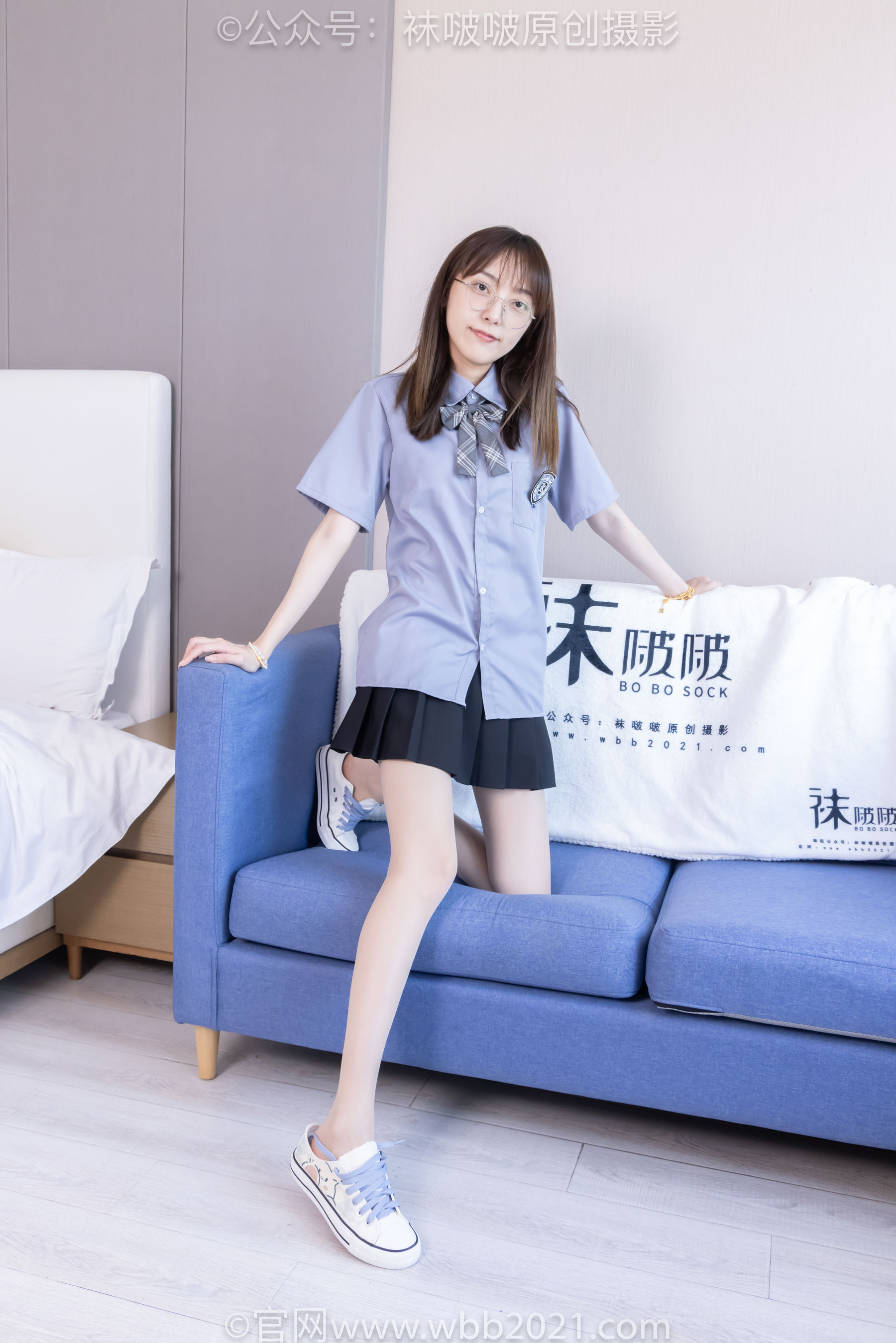 BoBoSocks袜啵啵 No.460 稚予 -JK制服、皮鞋、帆布鞋、薄白丝/(163P)