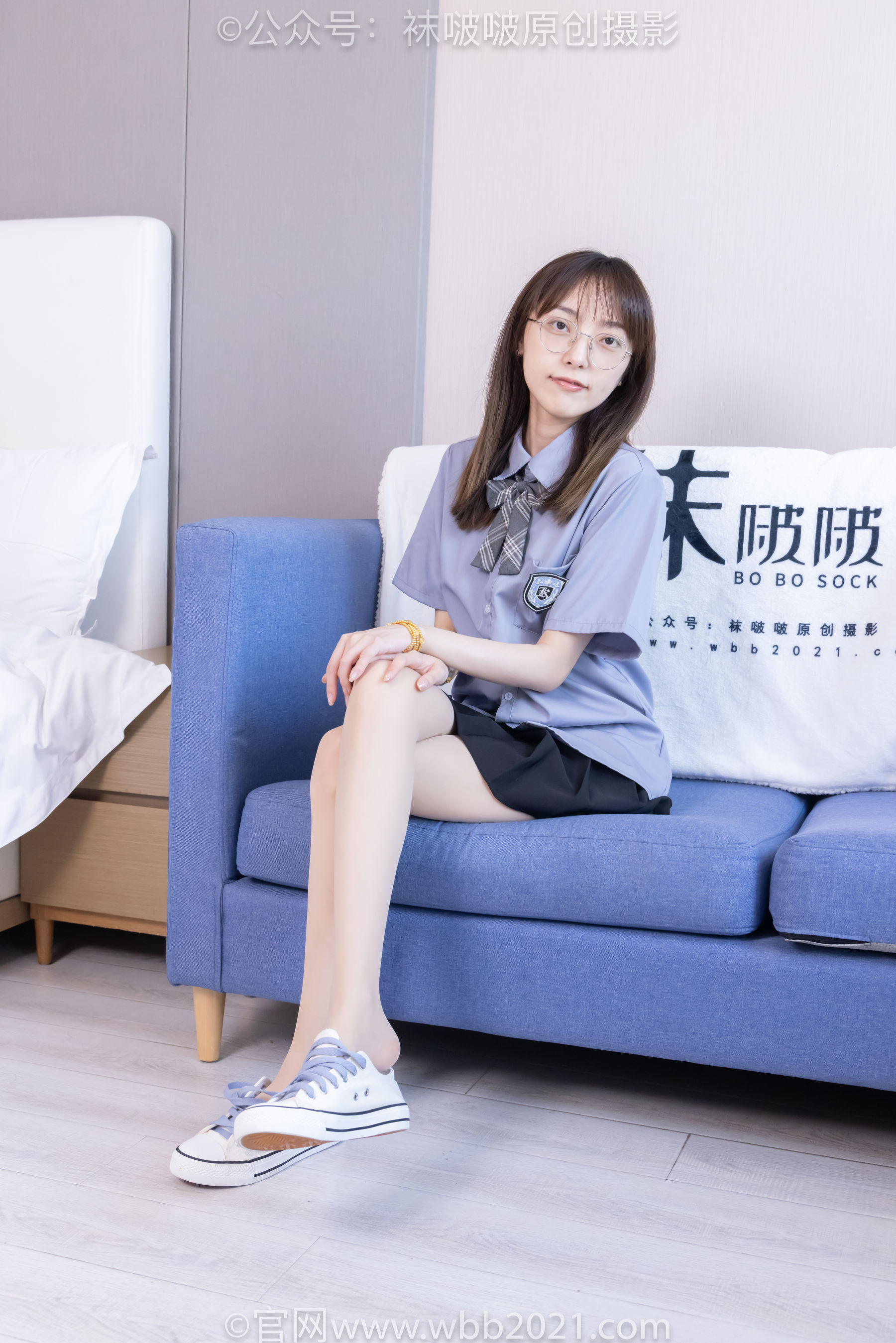 BoBoSocks袜啵啵 No.460 稚予 -JK制服、皮鞋、帆布鞋、薄白丝/(163P)