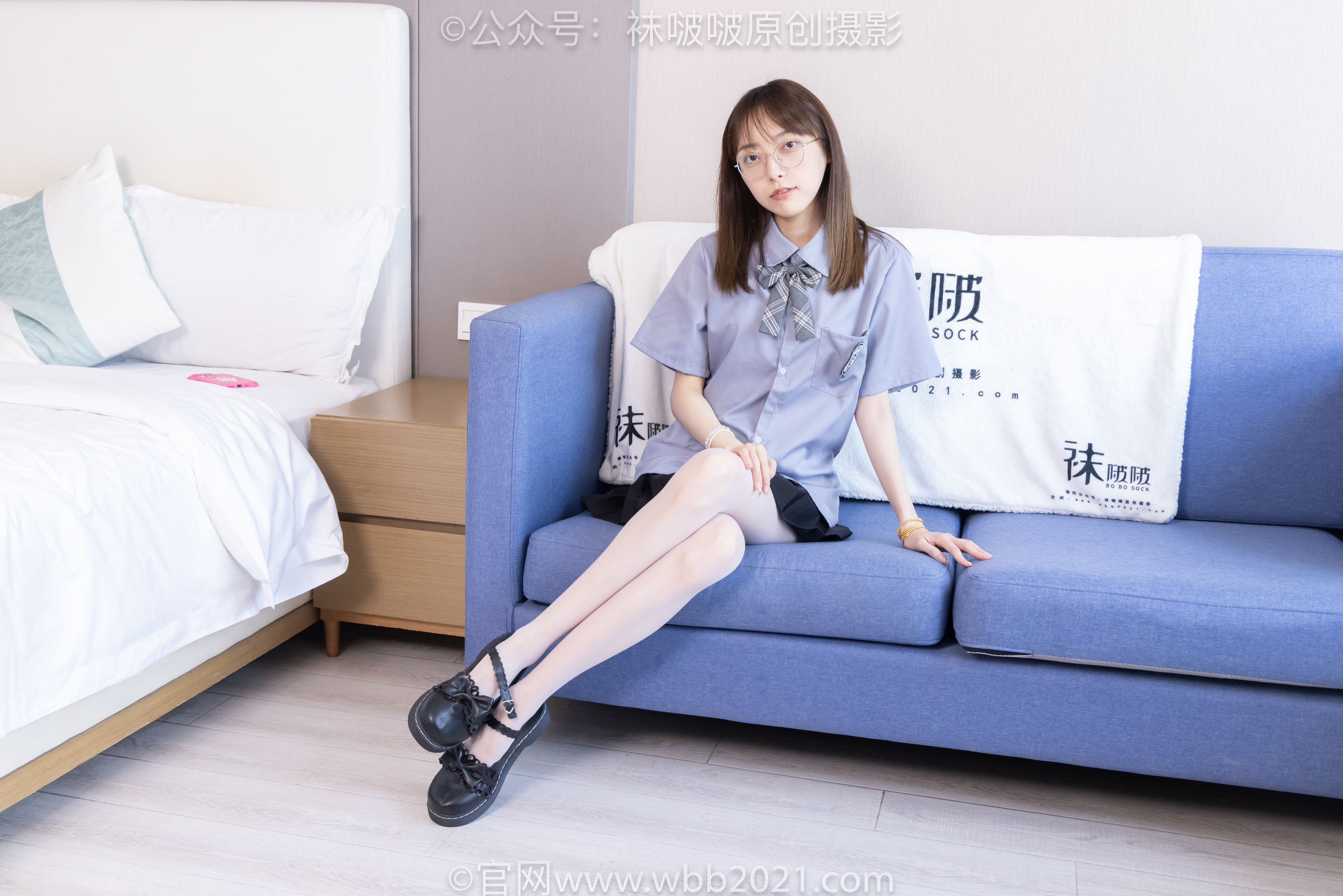 BoBoSocks袜啵啵 No.460 稚予 -JK制服、皮鞋、帆布鞋、薄白丝/(163P)