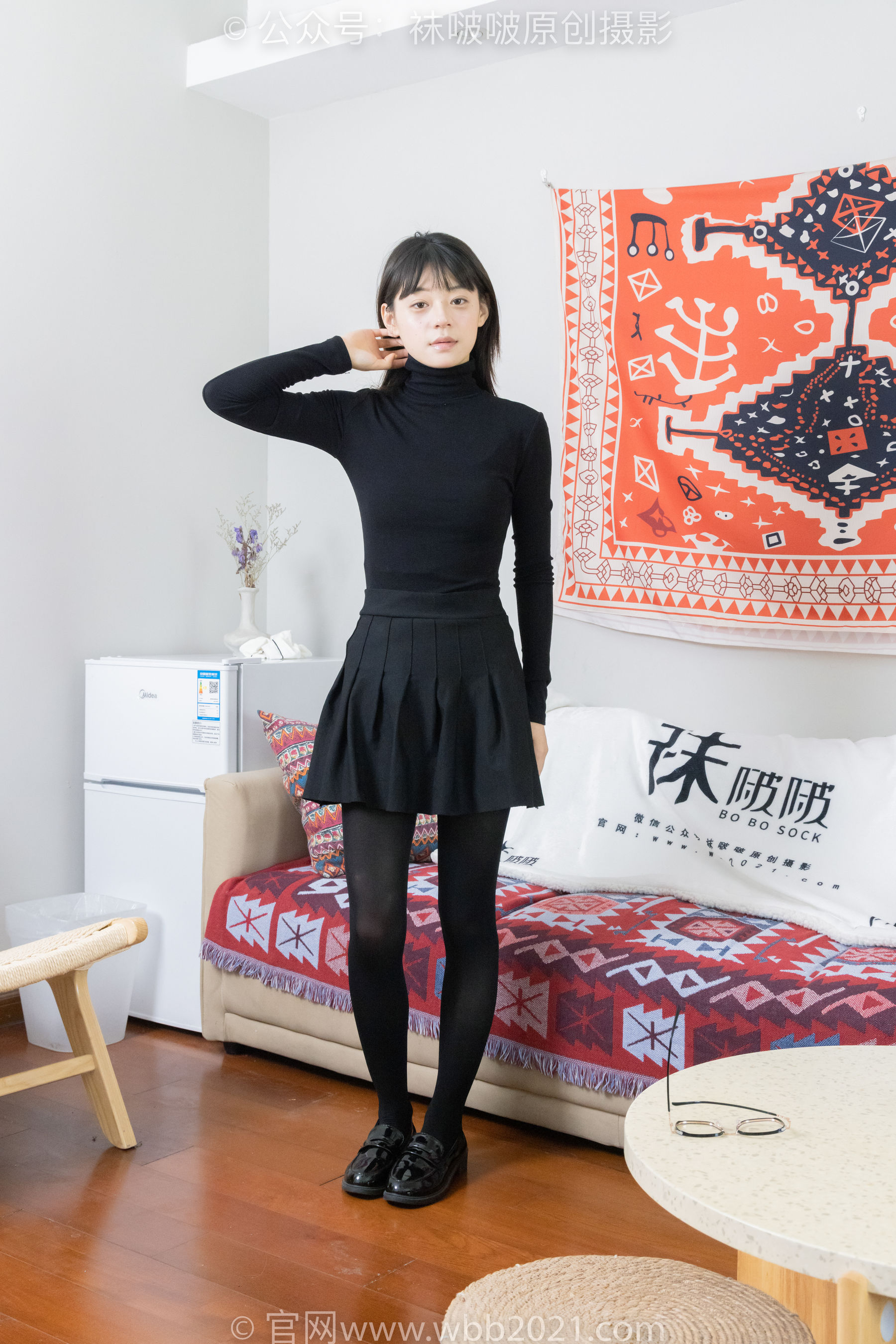 BoBoSocks袜啵啵 No.466 糯米 - 皮鞋、厚黑丝/(140P)