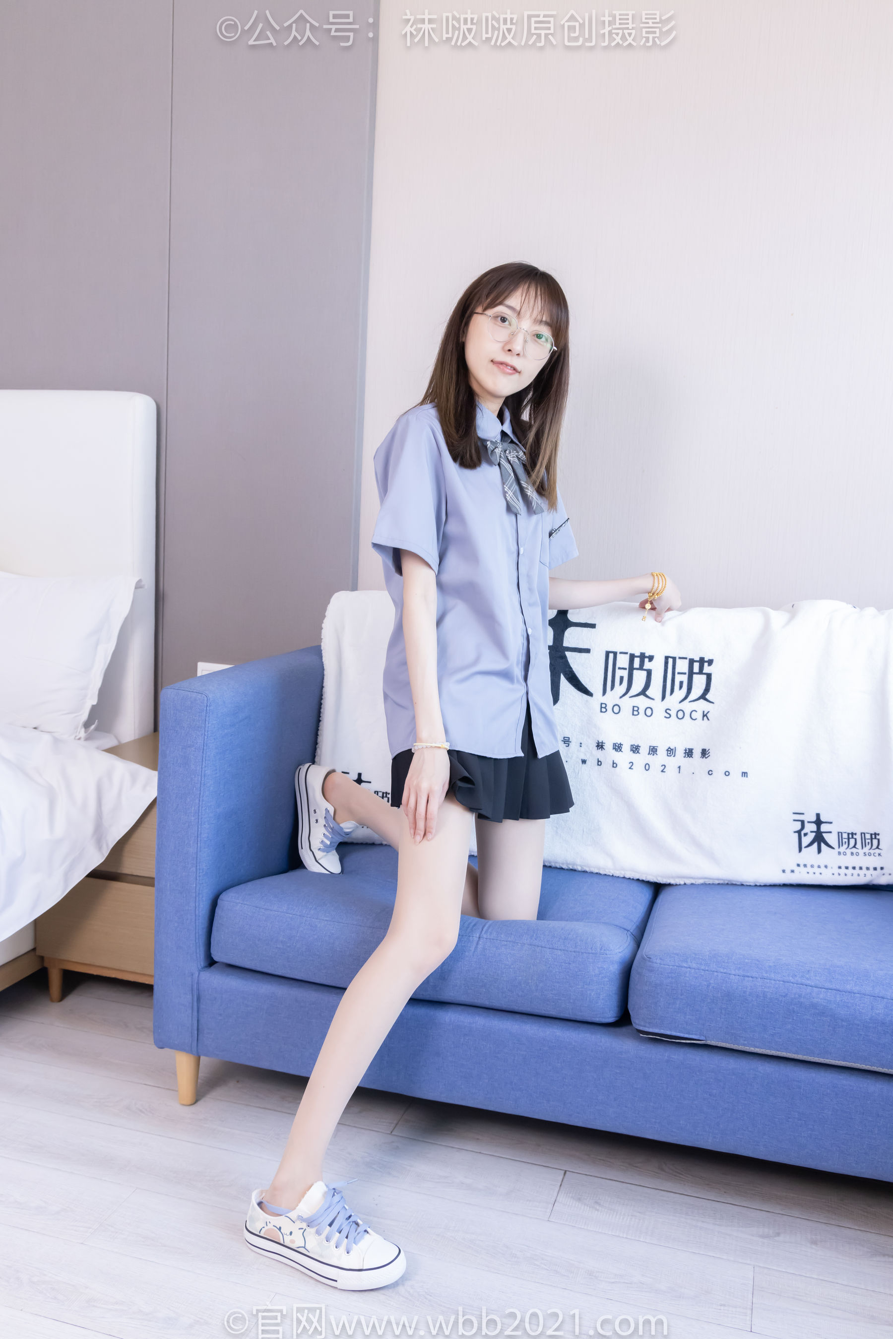 BoBoSocks袜啵啵 No.460 稚予 -JK制服、皮鞋、帆布鞋、薄白丝/(163P)