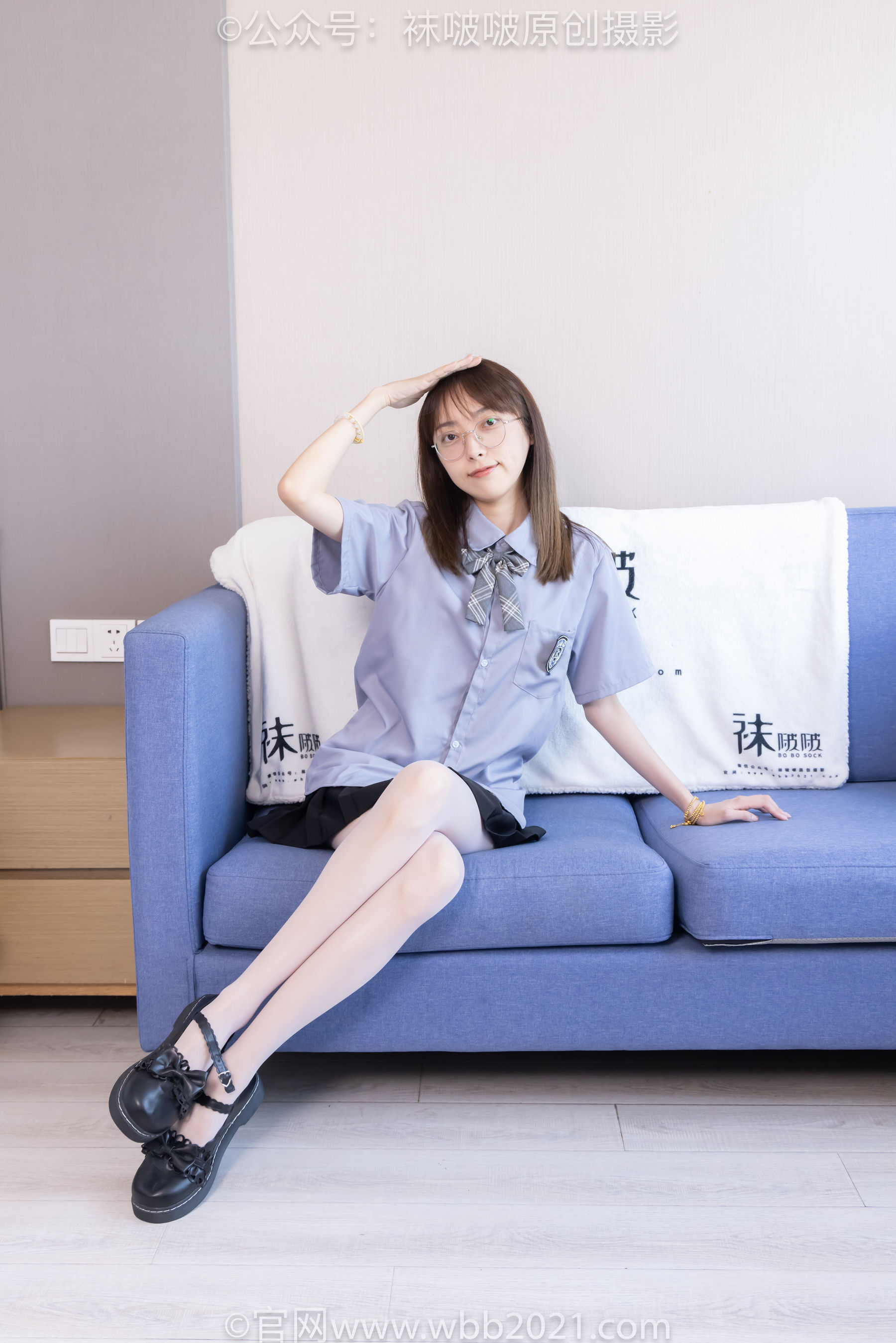 BoBoSocks袜啵啵 No.460 稚予 -JK制服、皮鞋、帆布鞋、薄白丝/(163P)