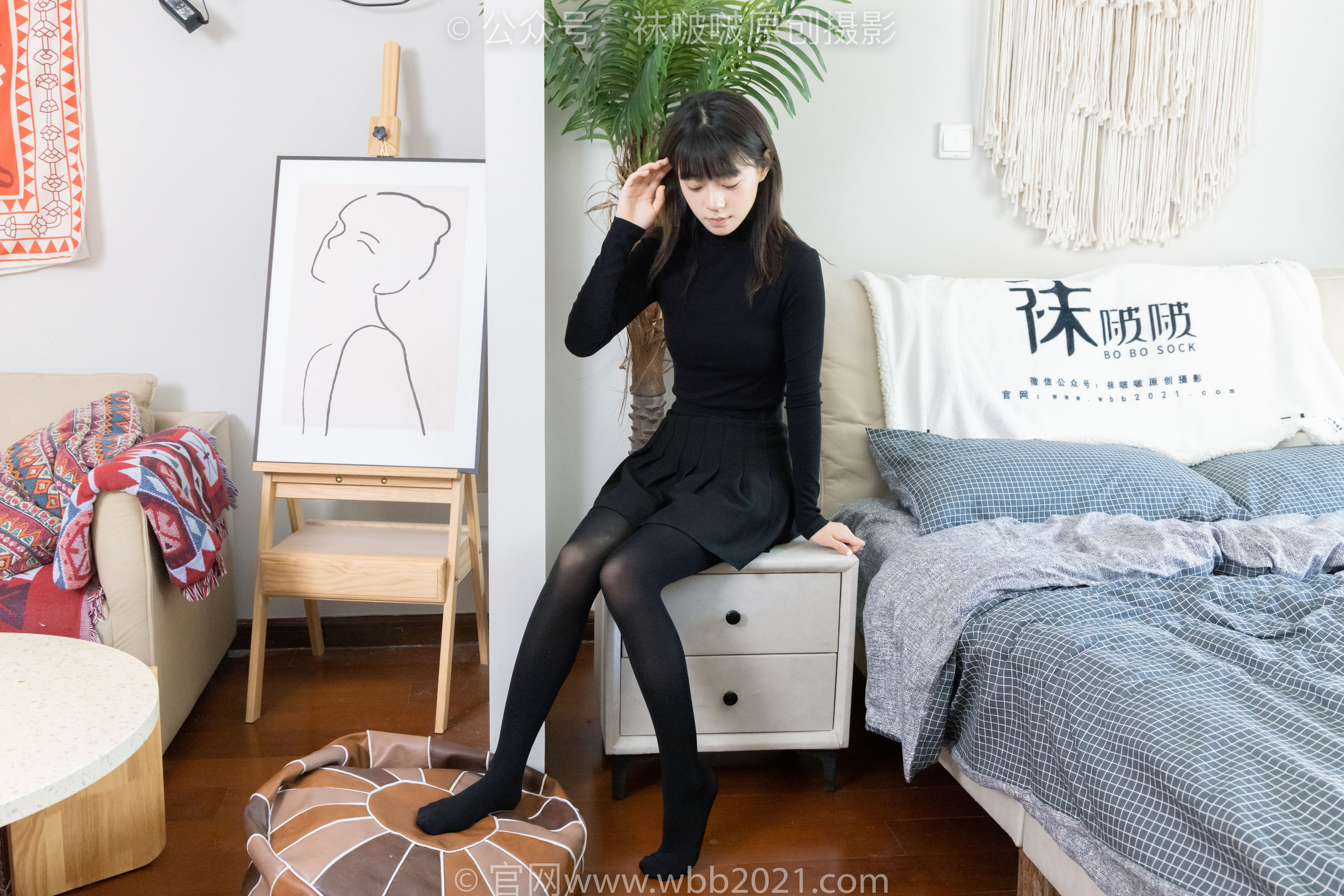 BoBoSocks袜啵啵 No.466 糯米 - 皮鞋、厚黑丝/(140P)