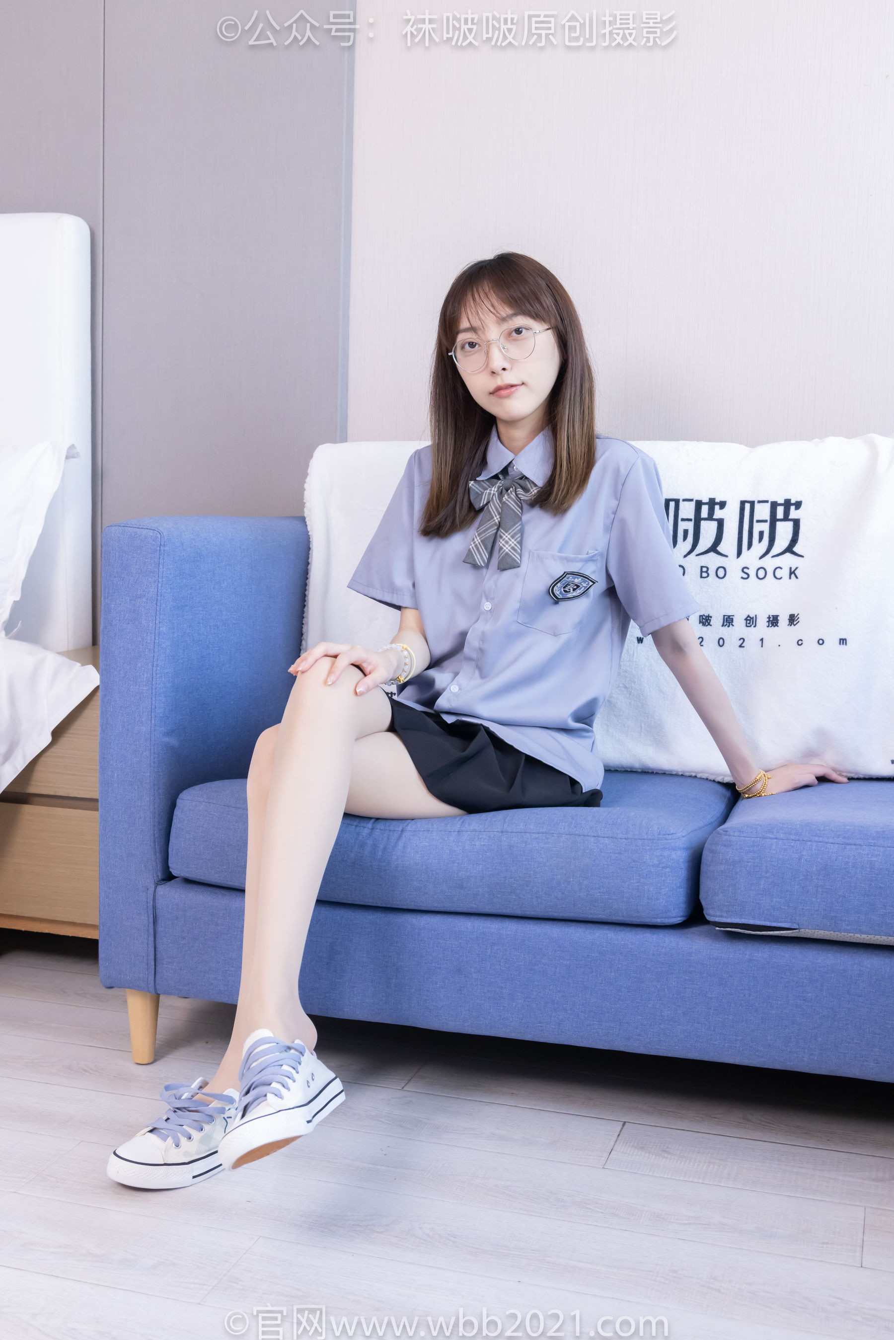 BoBoSocks袜啵啵 No.460 稚予 -JK制服、皮鞋、帆布鞋、薄白丝/(163P)
