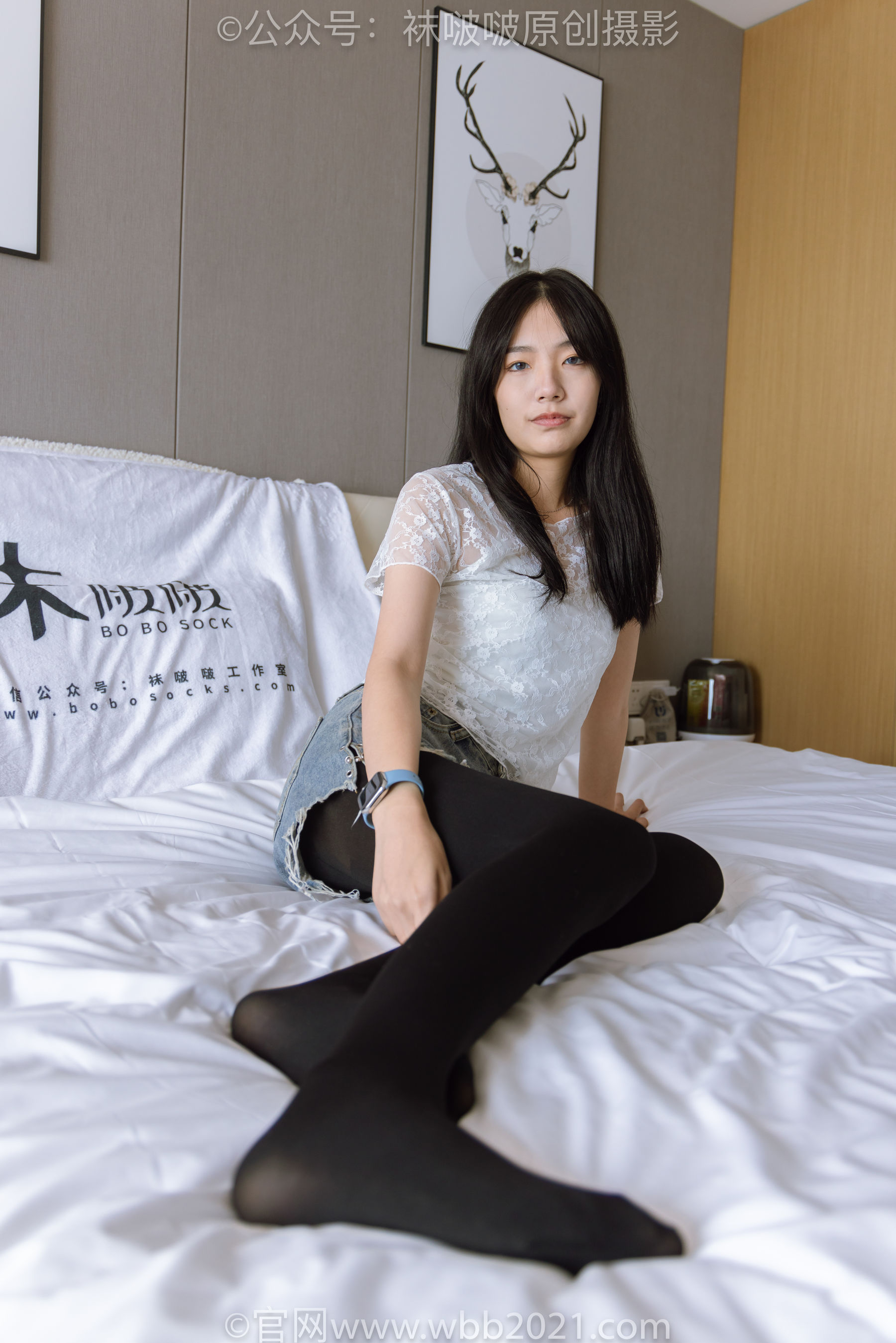 BoBoSocks袜啵啵 No.459 小甜豆 -高跟凉鞋、厚黑丝、穿鞋踩包子和橘子剧情/(150P)