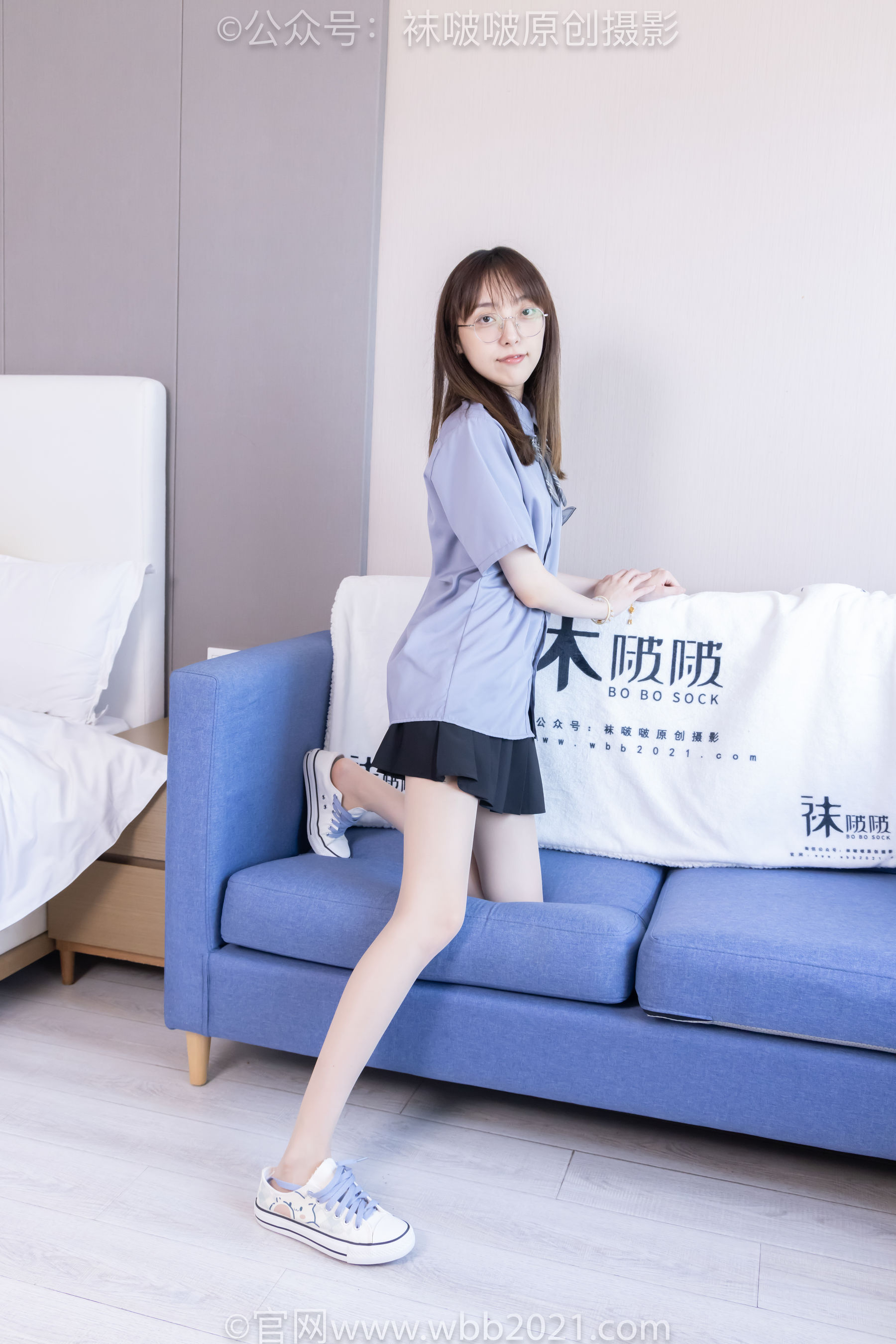 BoBoSocks袜啵啵 No.460 稚予 -JK制服、皮鞋、帆布鞋、薄白丝/(163P)
